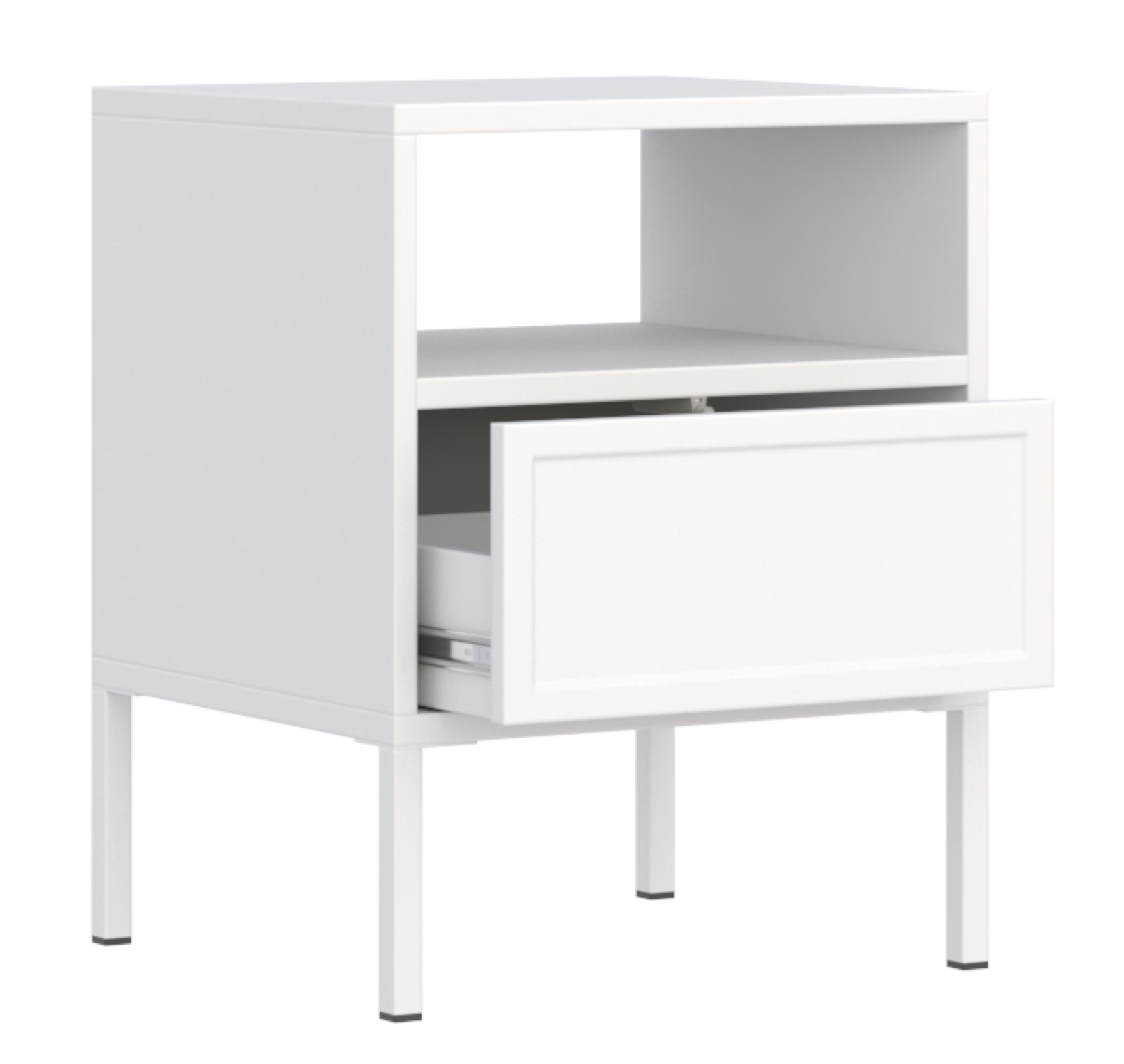 selsey-velveto-nachttisch-45-cm-mit-schublade-wei image 3