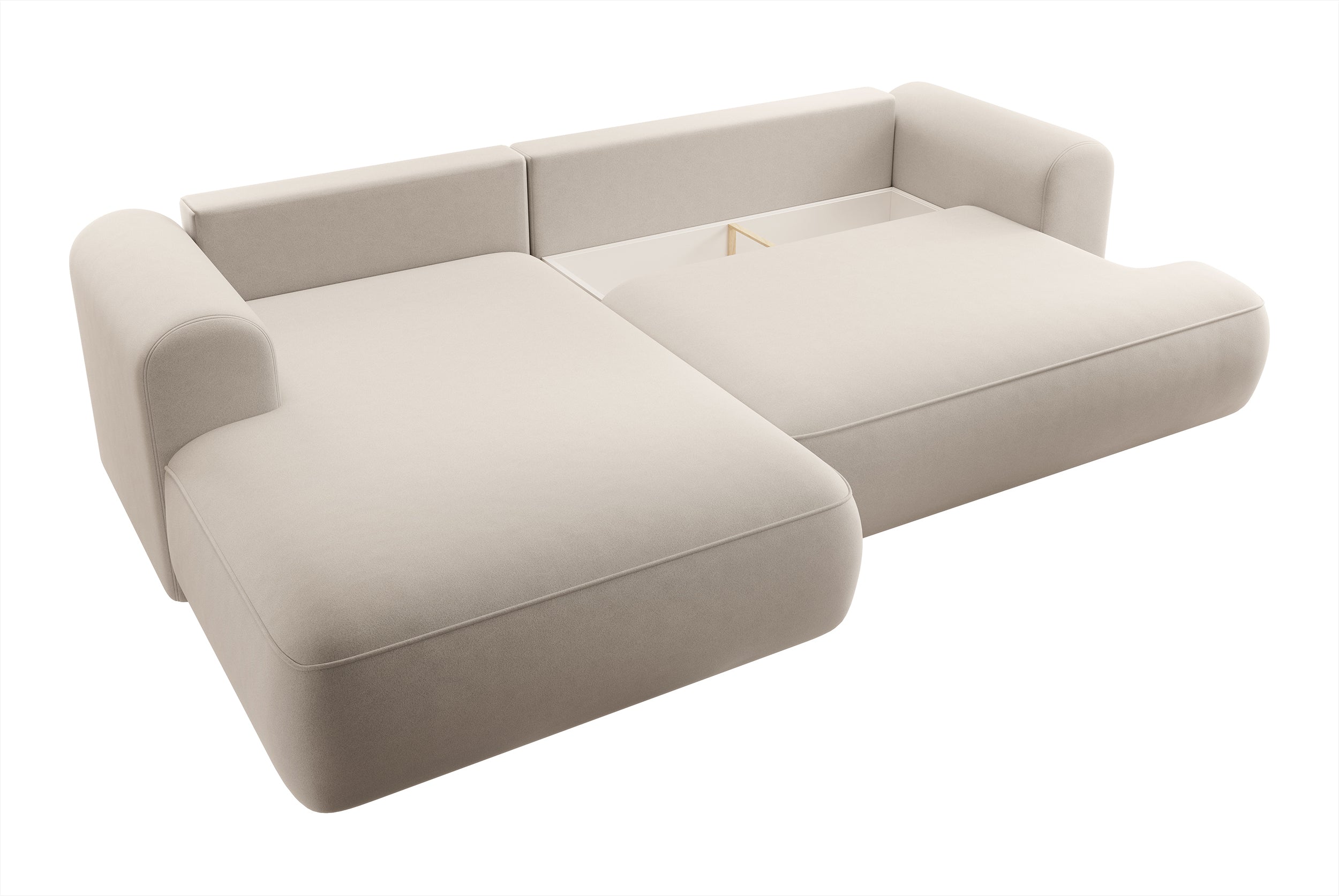 selsey-ovo-ecksofa-links-mit-schlaffunktion-und-stauraum-hellbeiger-samt image 7