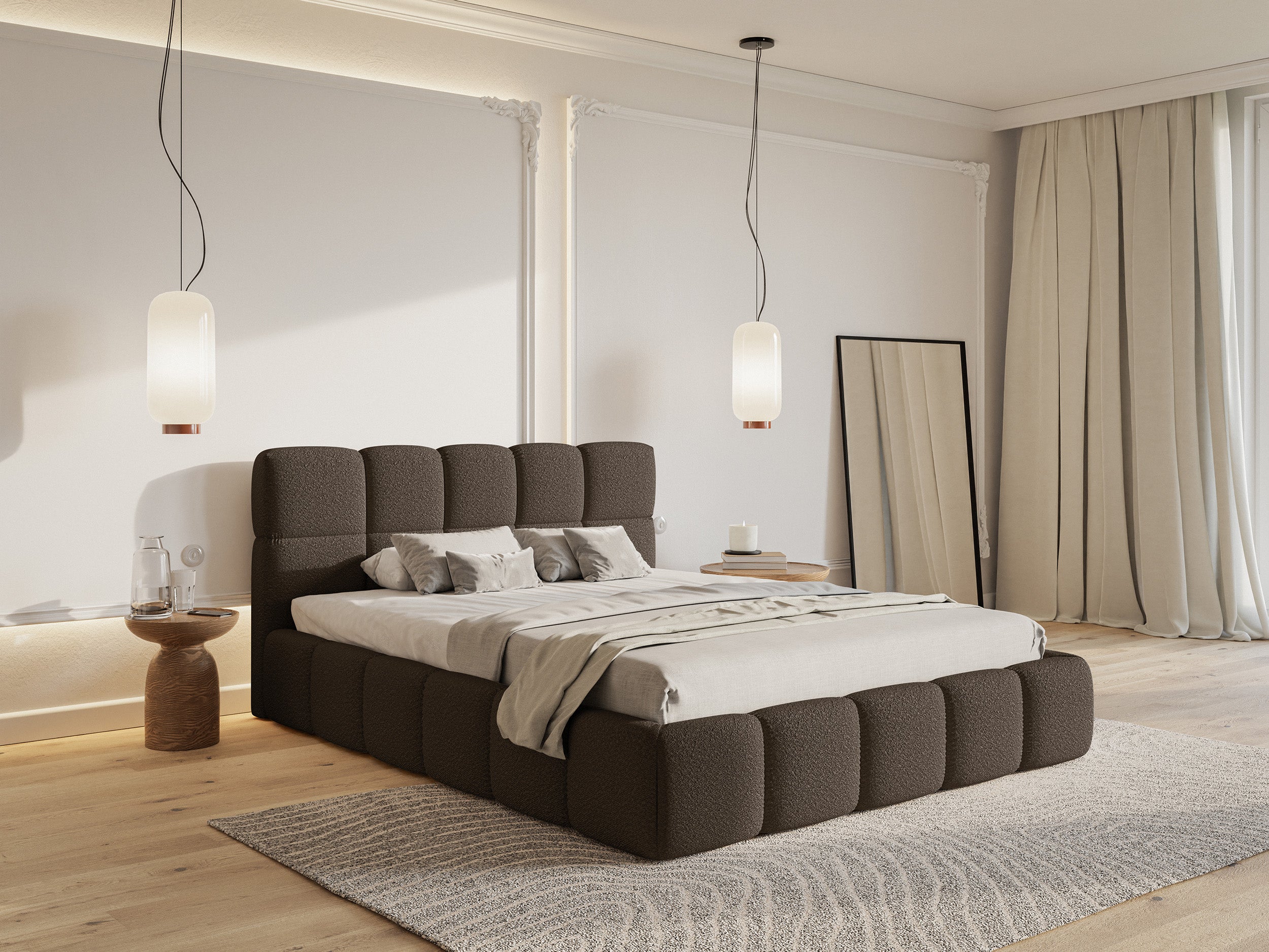 selsey-gepolstertes-bett-cloudy-180x200-cm-mit-stauraum-braunes-boucl image 2