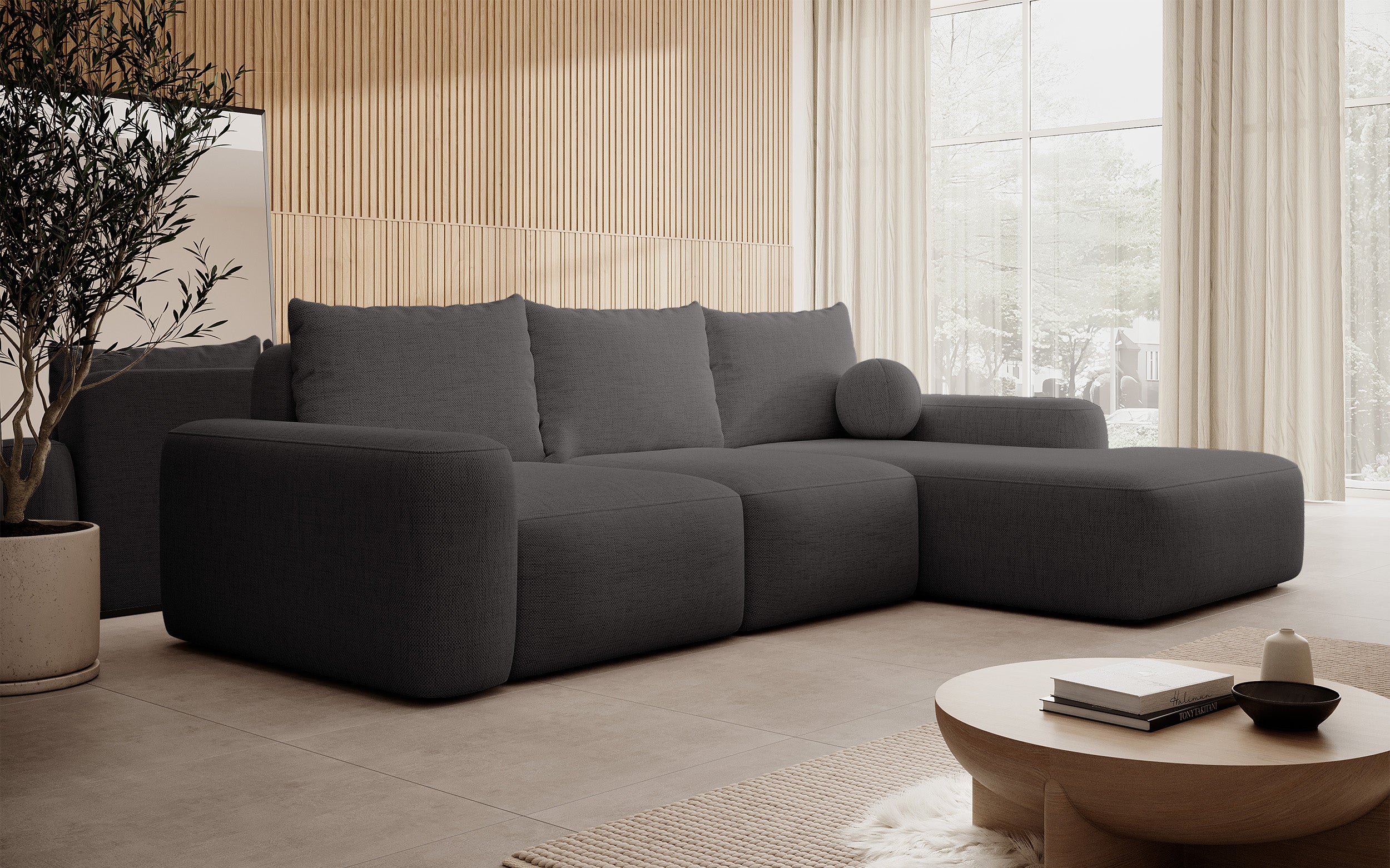 selsey-carnos-ecksofa-mit-schlaffunktion-l-form-rechts-dunkelgrauer-chenille-sto image 2