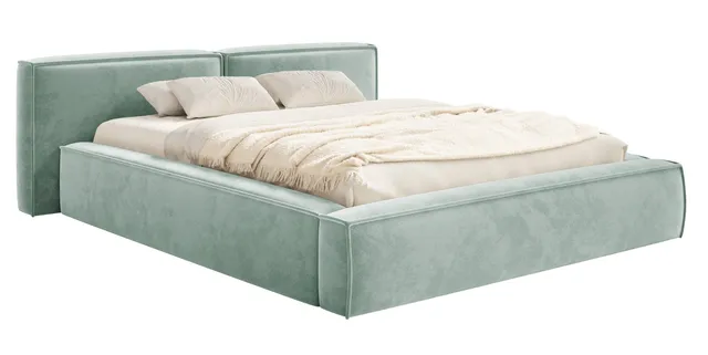 selsey-tilves-low-gepolstertes-bett-200x200-cm-mit-stauraum-salbeigr-n-samt image 1