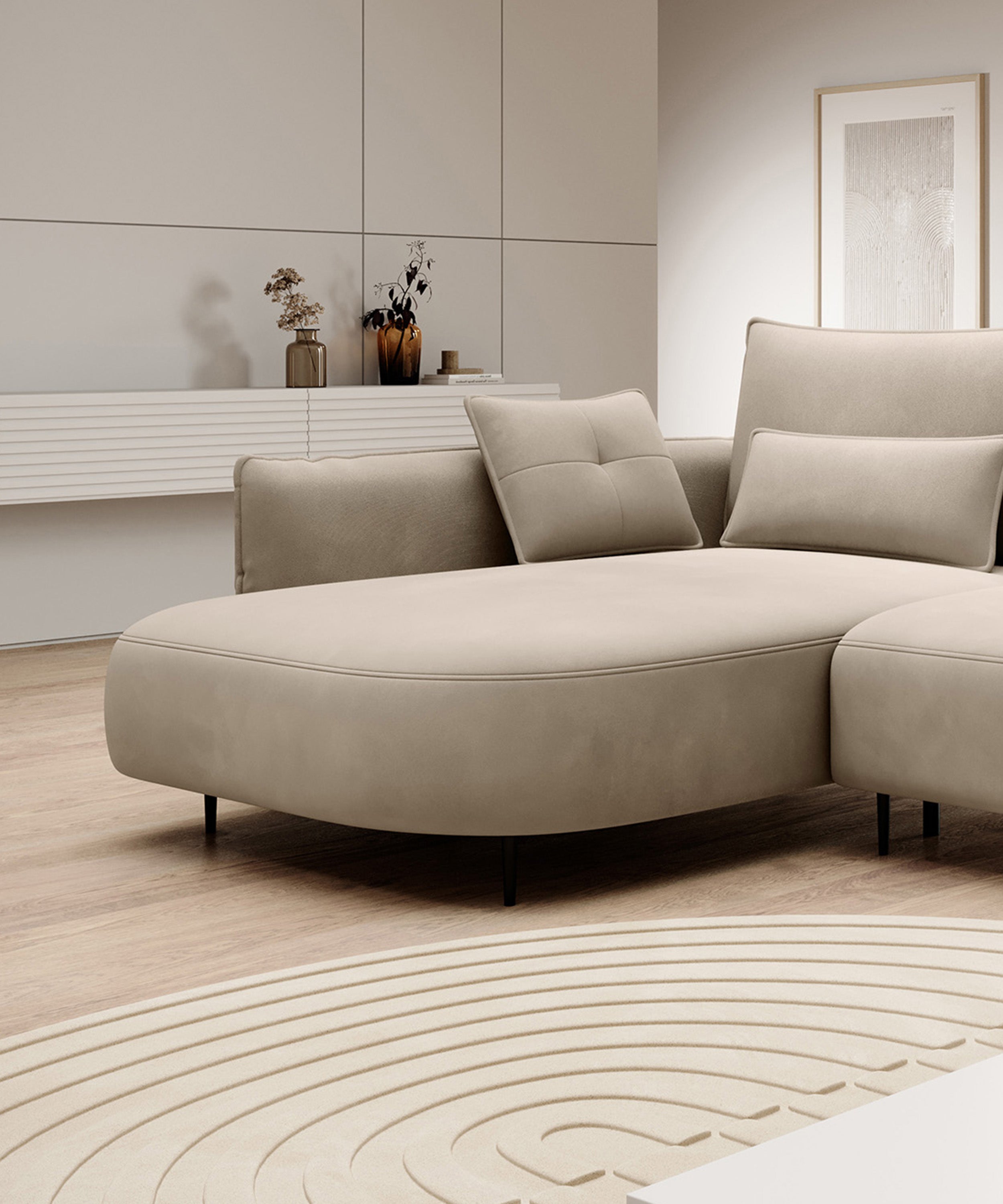 selsey-oblivio-ecksofa-mit-schlaffunktion-l-form-links-hellbeige-samt-wasserabwe image 3