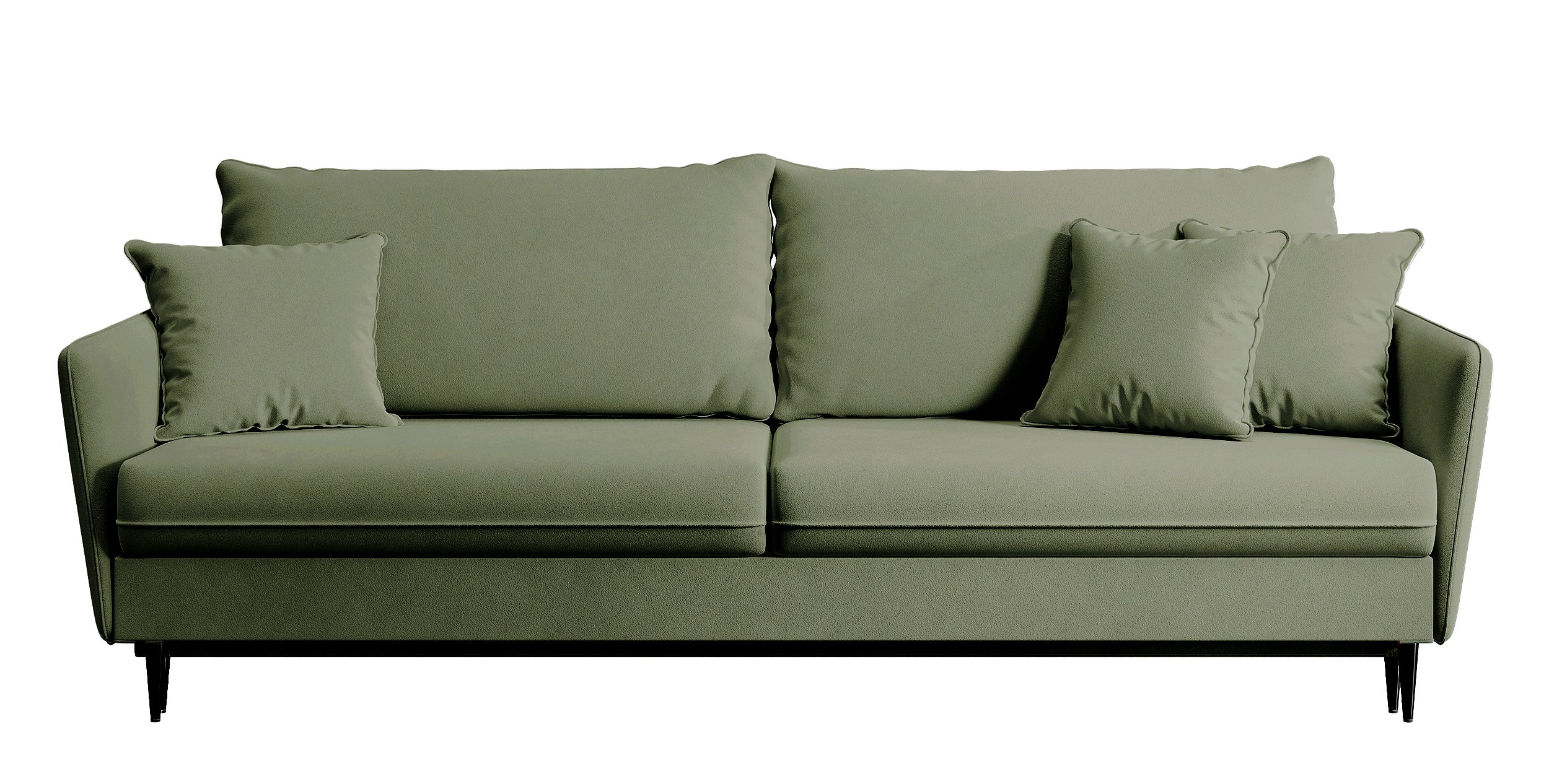 selsey-volio-3-sitzer-sofa-salbeigr-n-samt-wasserabweisend-schwarze-beine image 1