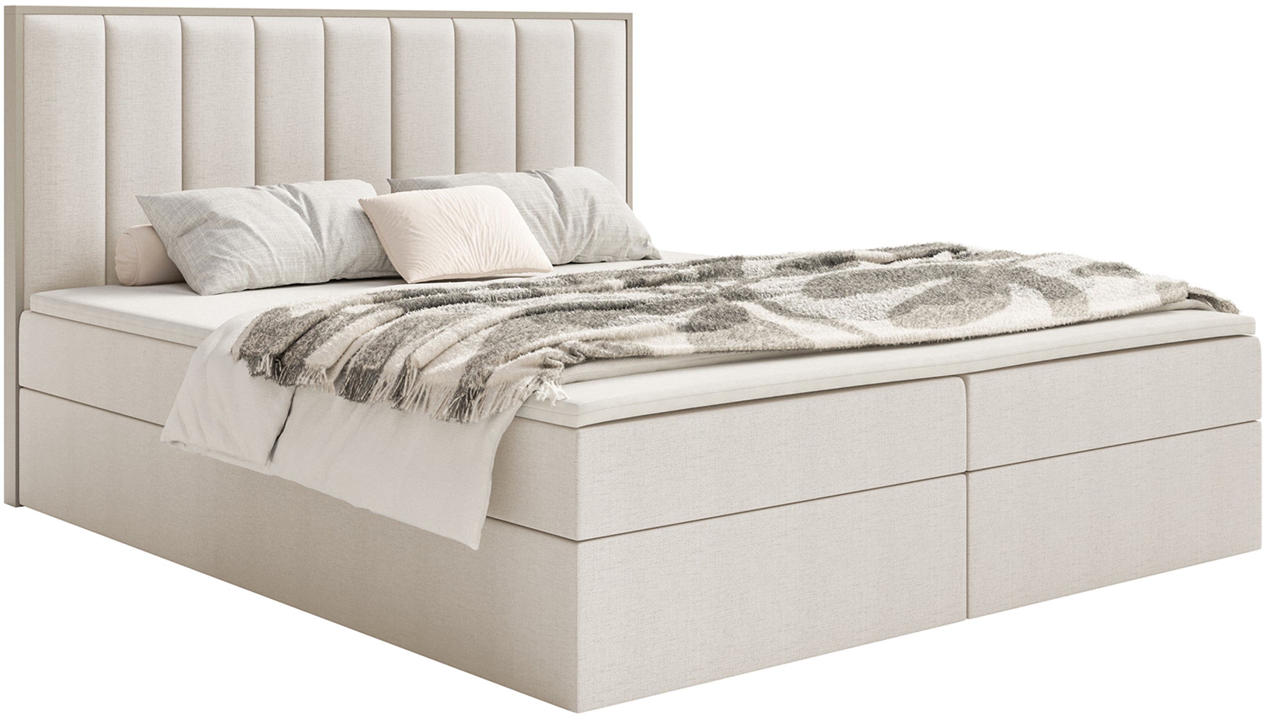 selsey-togents-kontinentalbett-140x200-cm-mit-stauraum-und-topper-hellbeiger-che image 1