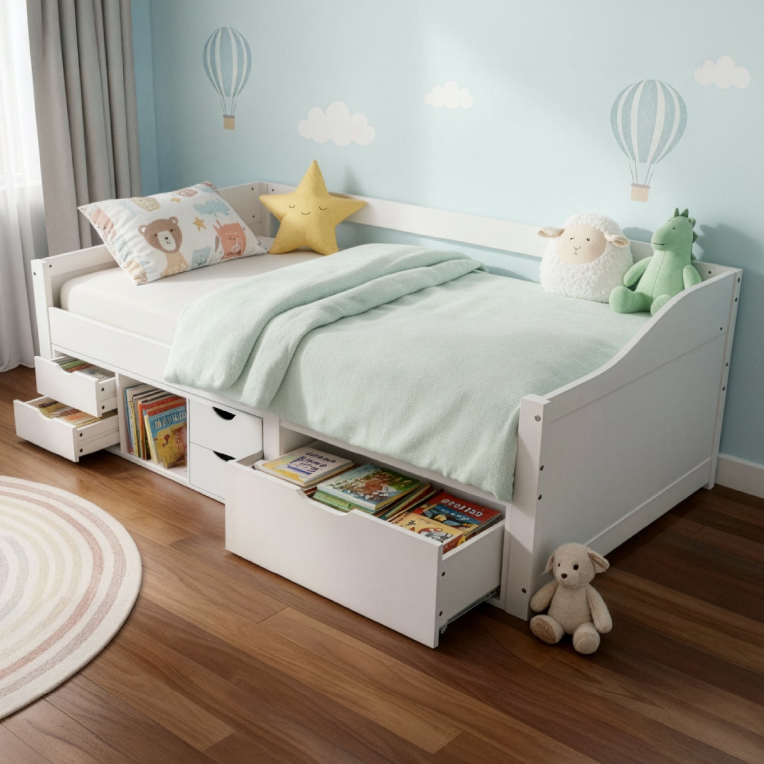 juskys-funktionsbett-nalu-90x200-wei-stauraumbett-mit-lattenrost-5-schubladen image 8