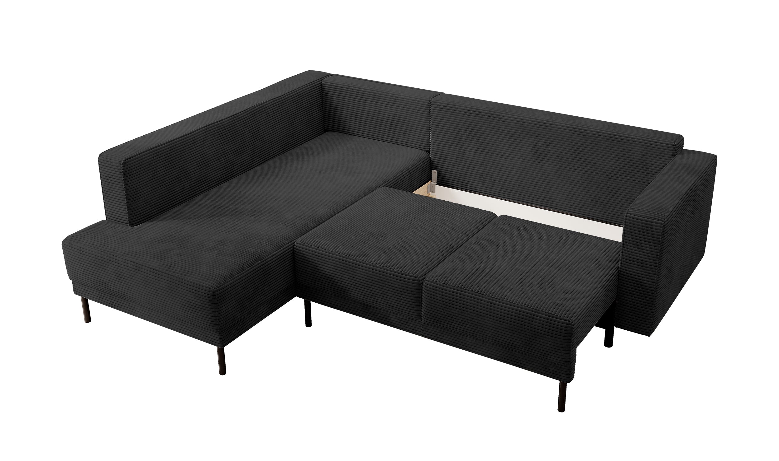 selsey-rodario-ecksofa-links-mit-schlaffunktion-und-bettkasten-schwarz-cord image 7