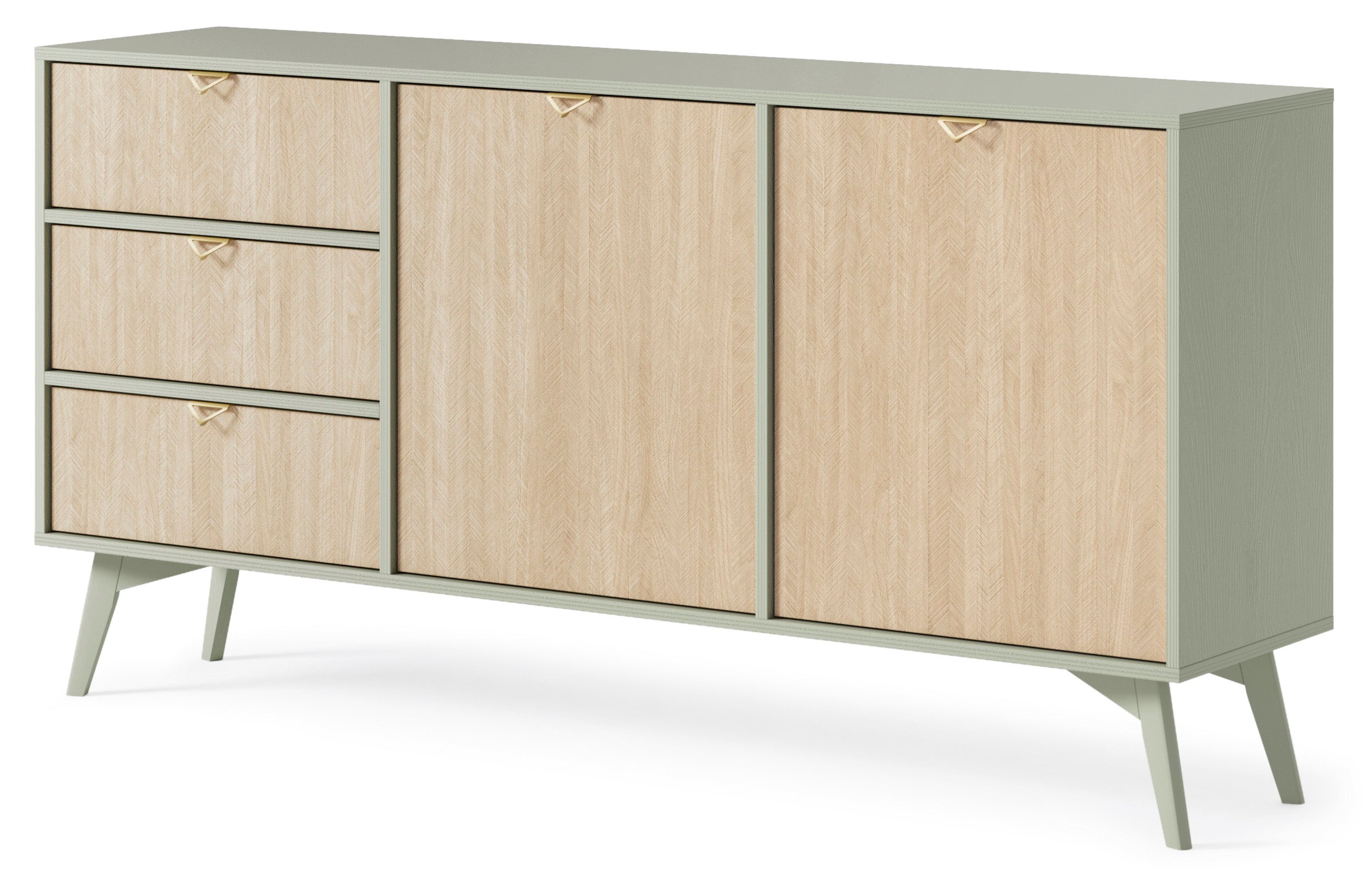 selsey-favoria-kommode-158-cm-eukalyptus-fischgr-t-mit-2-t-ren-und-schubladen-go image 1