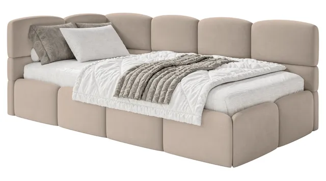 selsey-cloudy-jugendbett-120x200-cm-links-beige-velours-mit-matratze-stauraum image 1