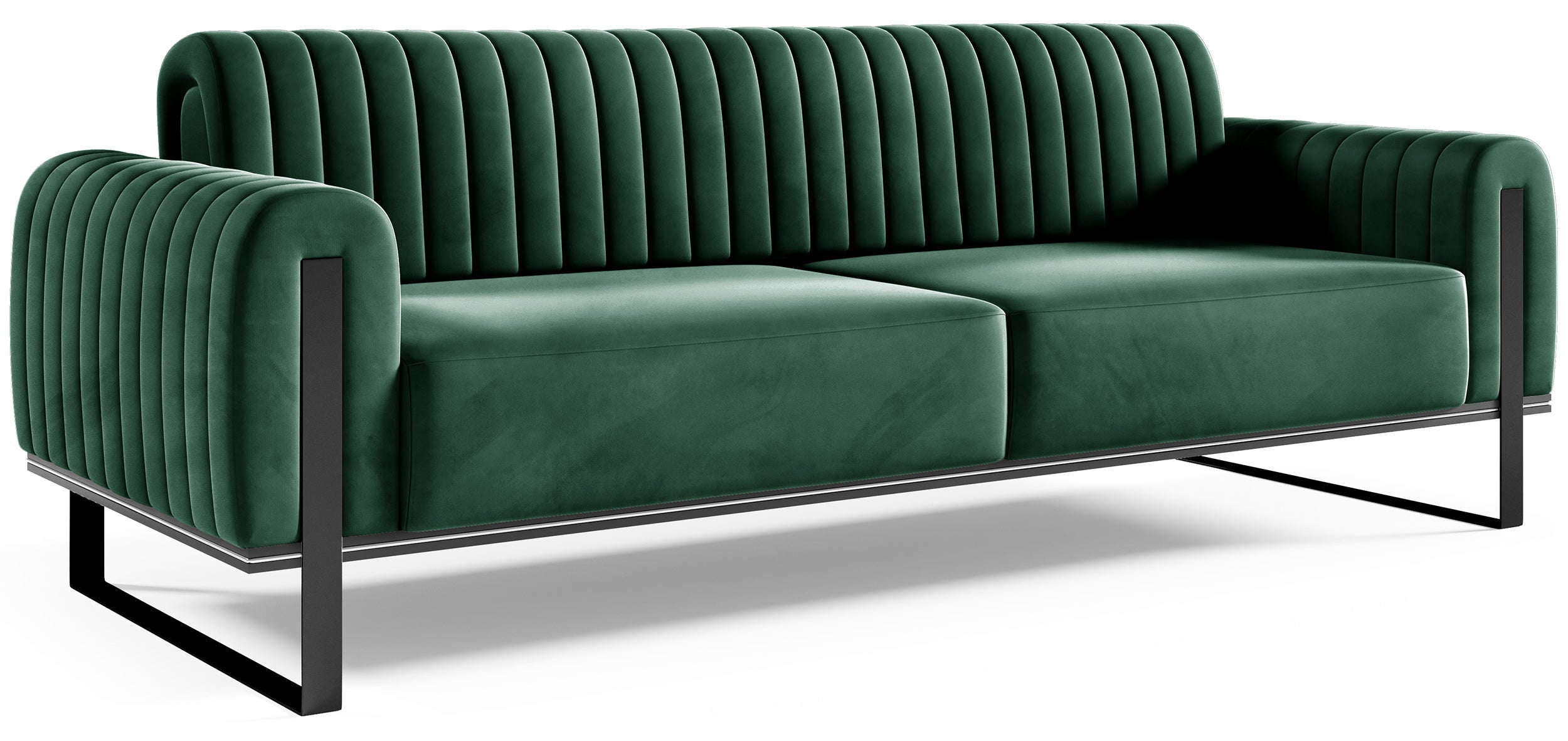 selsey-parissa-sofa-3-sitzer-gr-ner-samt-schwarze-beine image 4