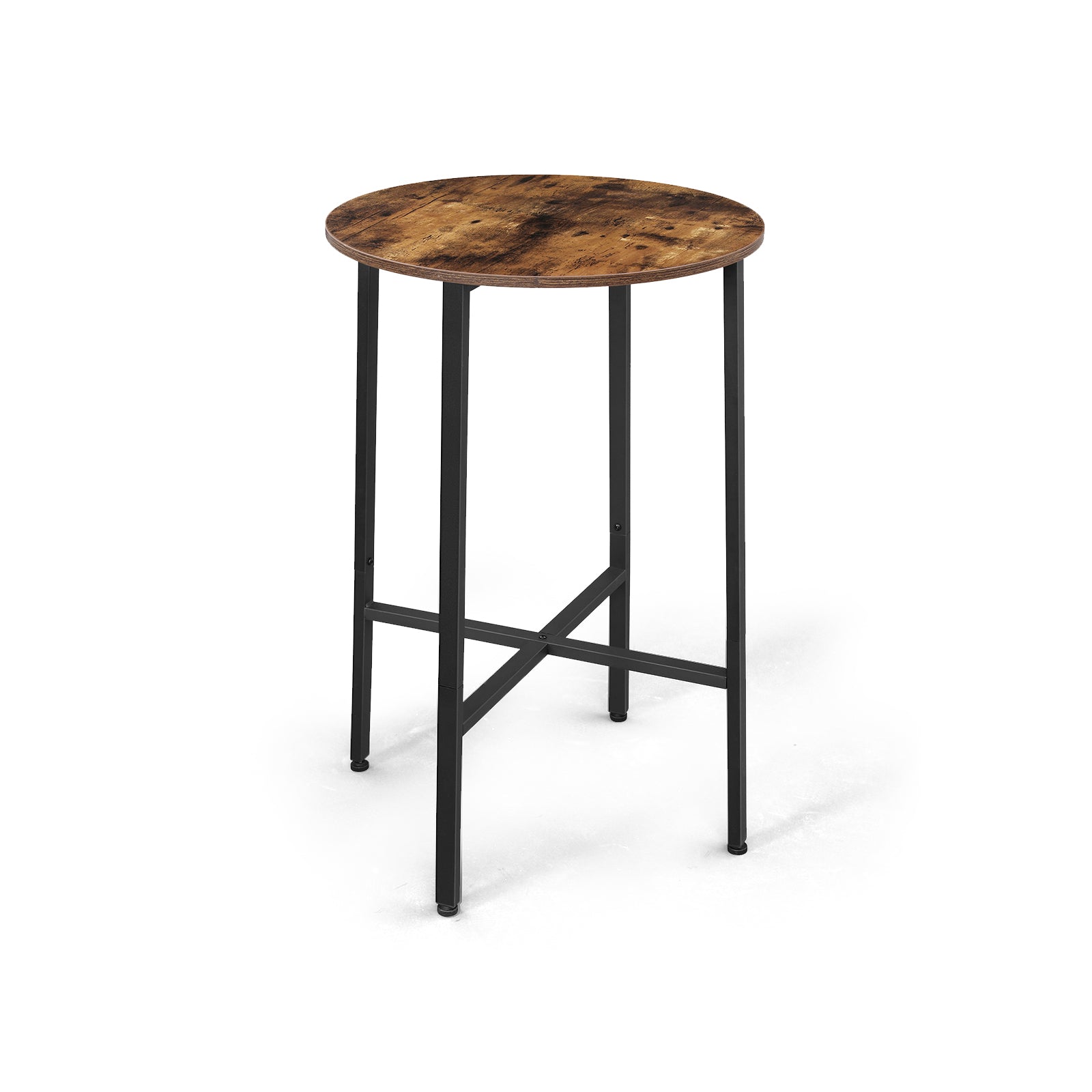 vasagle-stehtisch-rund-60-x-90-cm-vintagebraun-schwarz-bartisch image 1