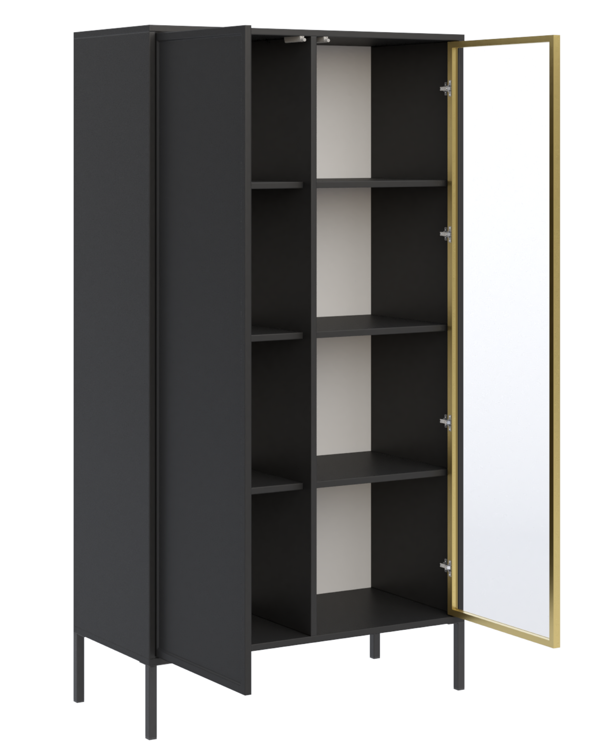 selsey-velveto-vitrinenschrank-90-cm-zweifl-gelig-mit-glast-r-schwarz image 3