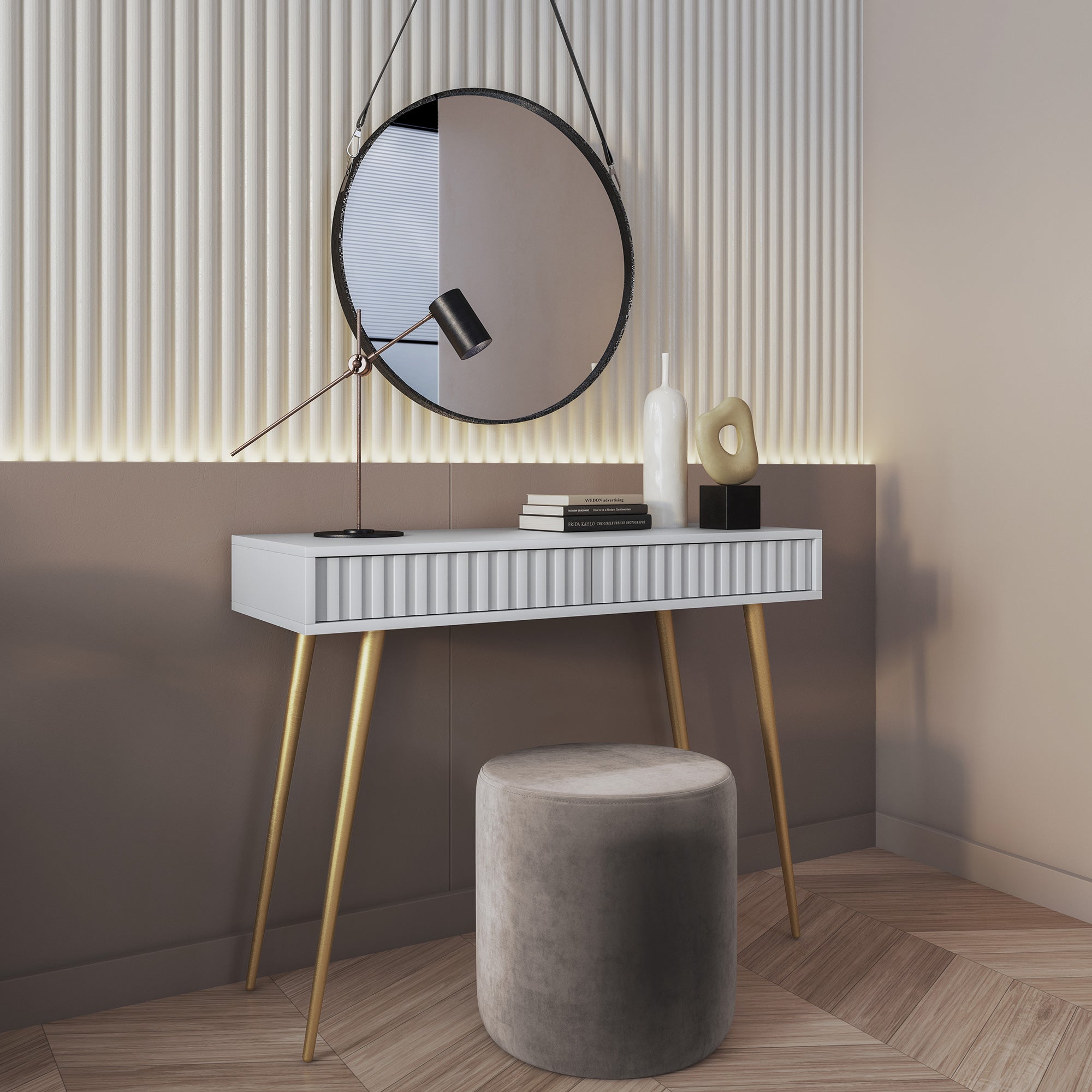 selsey-bello-schminktisch-104-cm-wei-mit-goldenen-beinen image 2