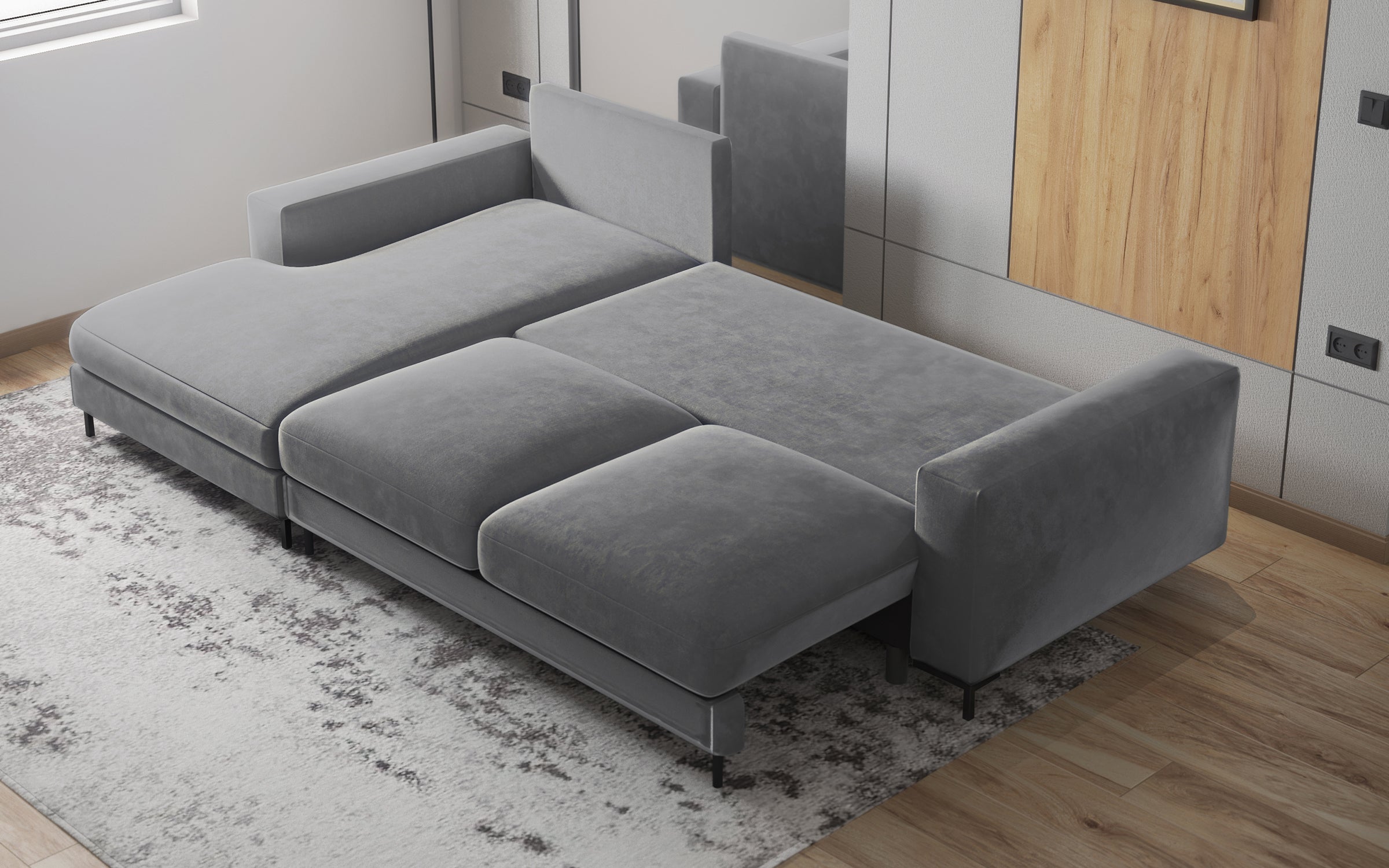 selsey-mokpeo-ecksofa-mit-schlaffunktion-links-grafit-samt-schwarze-f-e image 4