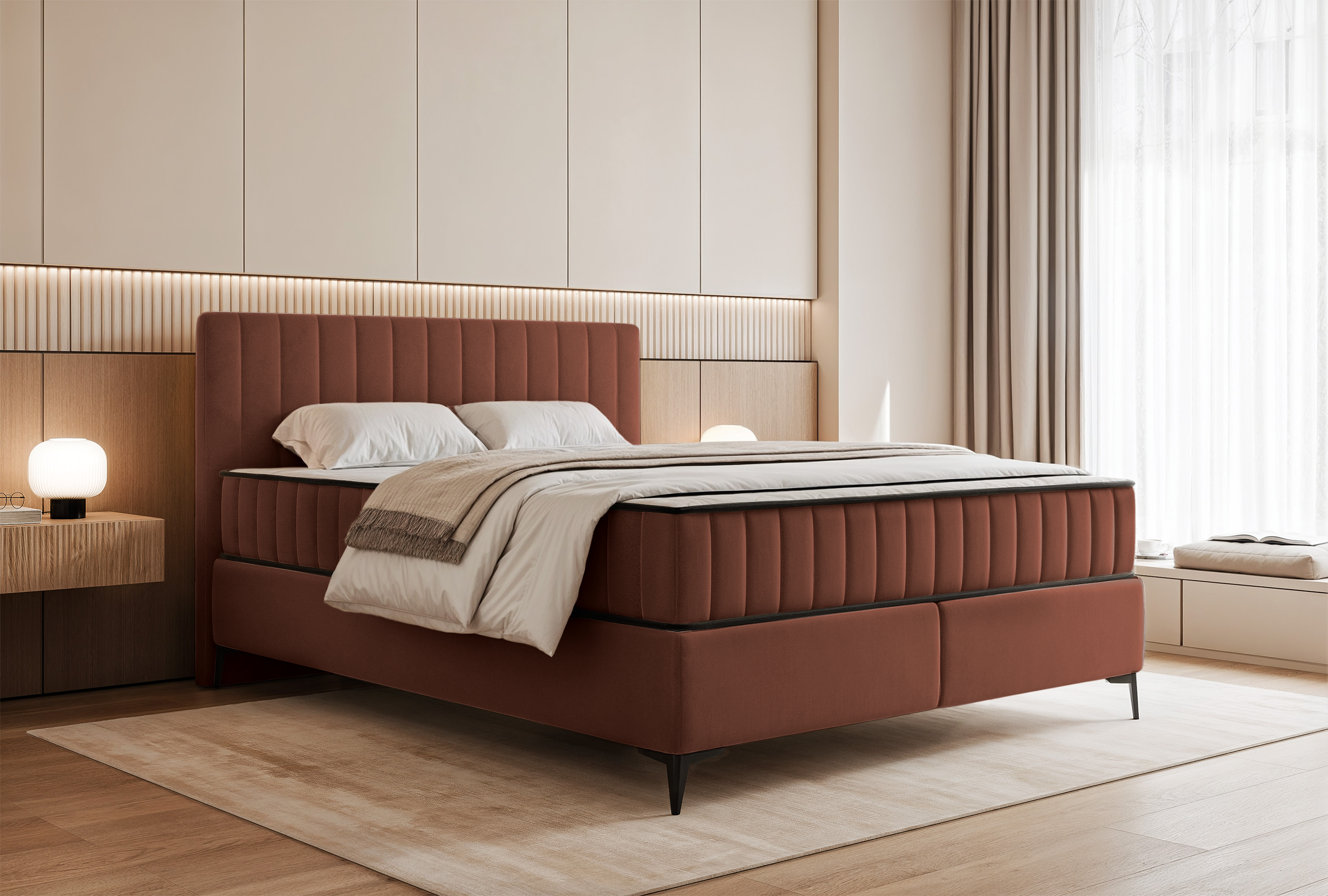 selsey-mufasso-kontinentales-bett-180x200-cm-kupfer-velours-wasserabweisend-mit- image 2