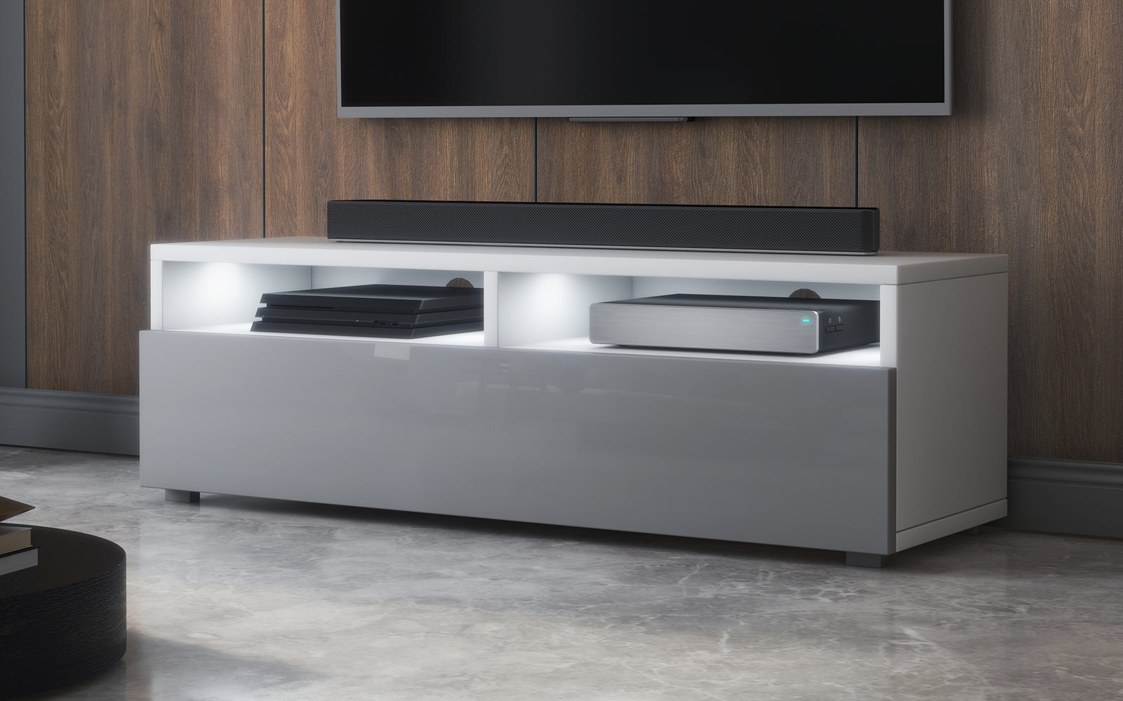 selsey-rednaw-tv-schrank-100-cm-mit-schublade-wei-matt-grau-gl-nzend image 6