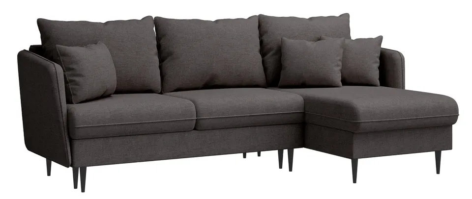 selsey-volio-ecksofa-mit-schlaffunktion-l-form-dunkelgrau-chenille-schwarze-bein image 1