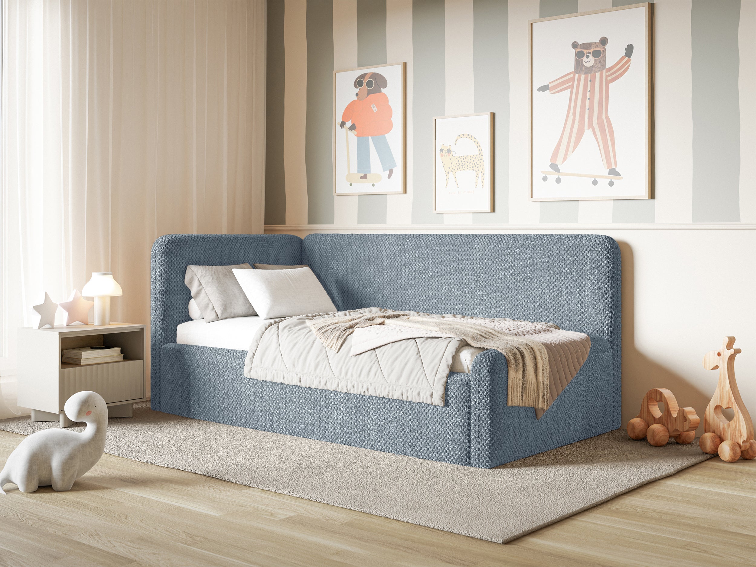 selsey-fanklo-jugendbett-90x200-cm-links-blau-hydrophober-pl-sch-mit-matratze-un image 2