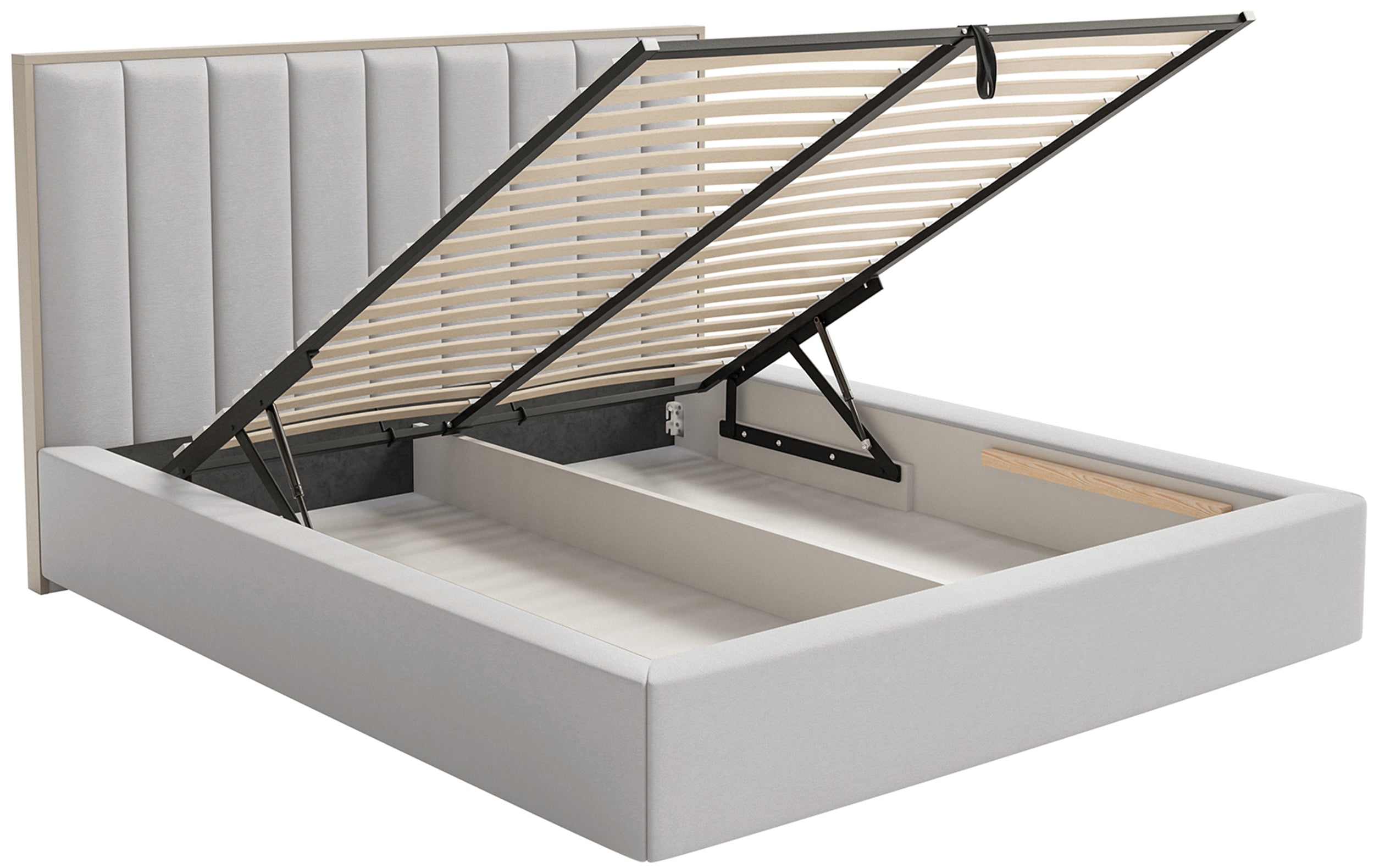 selsey-togents-polsterbett-160x200-cm-mit-stauraum-und-led-hellgrauer-samt-wasse image 6