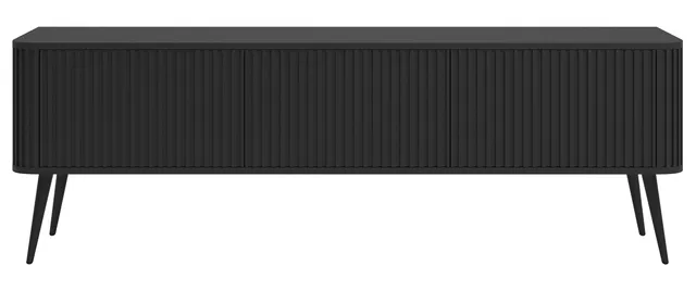 selsey-ovarlo-tv-schrank-dreit-rig-163-cm-schwarz-mit-rillen image 1