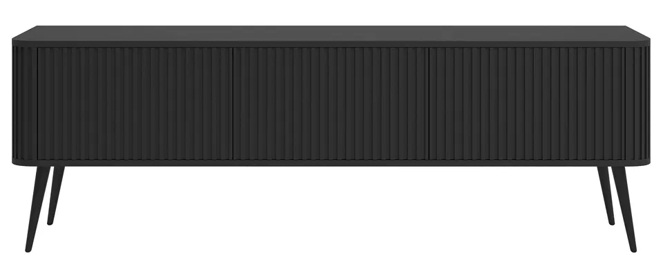 selsey-ovarlo-tv-schrank-dreit-rig-163-cm-schwarz-mit-rillen image 1