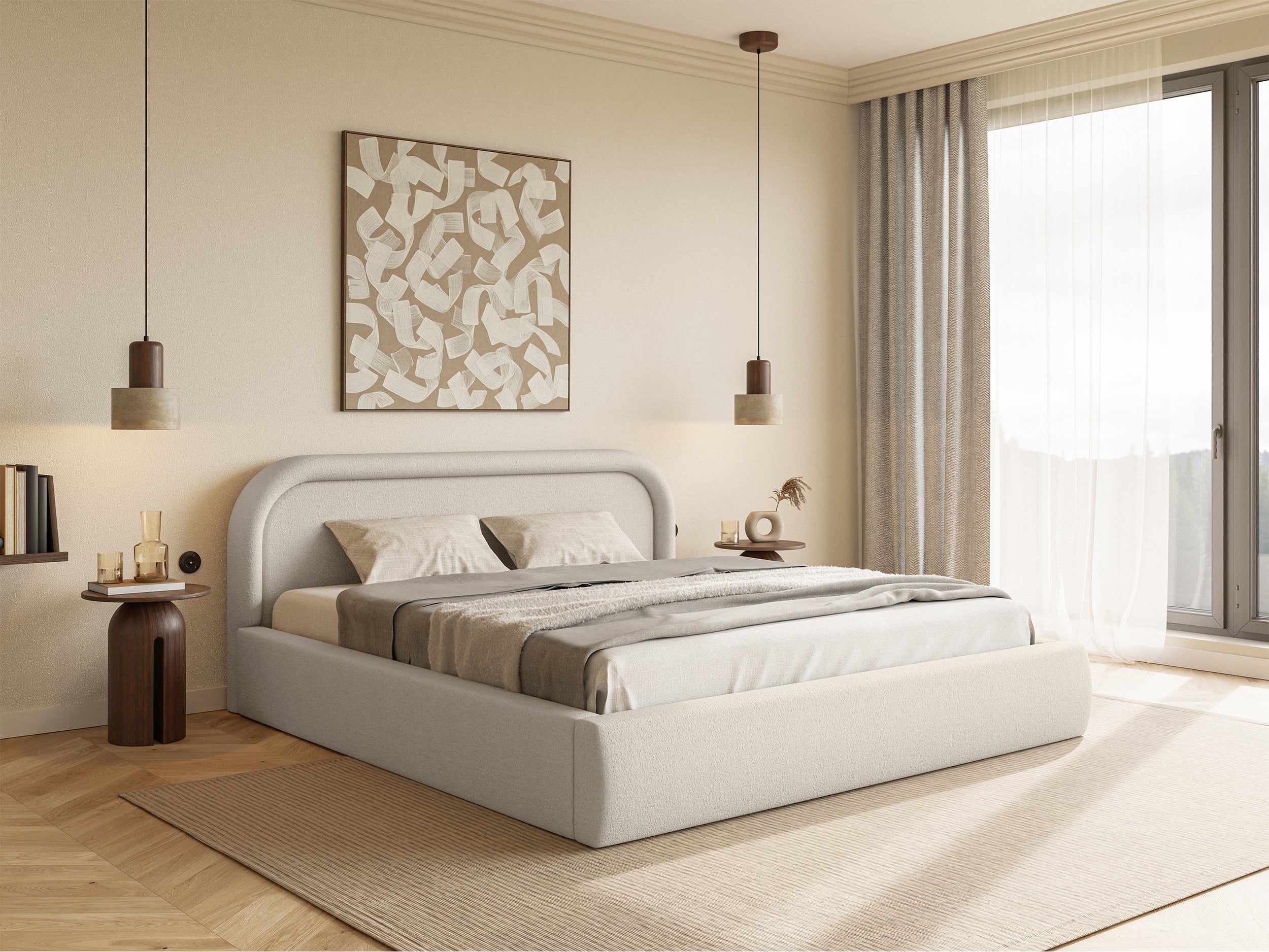 selsey-ruvi-polsterbett-140x200-cm-mit-stauraum-grau-beige-chenille image 3