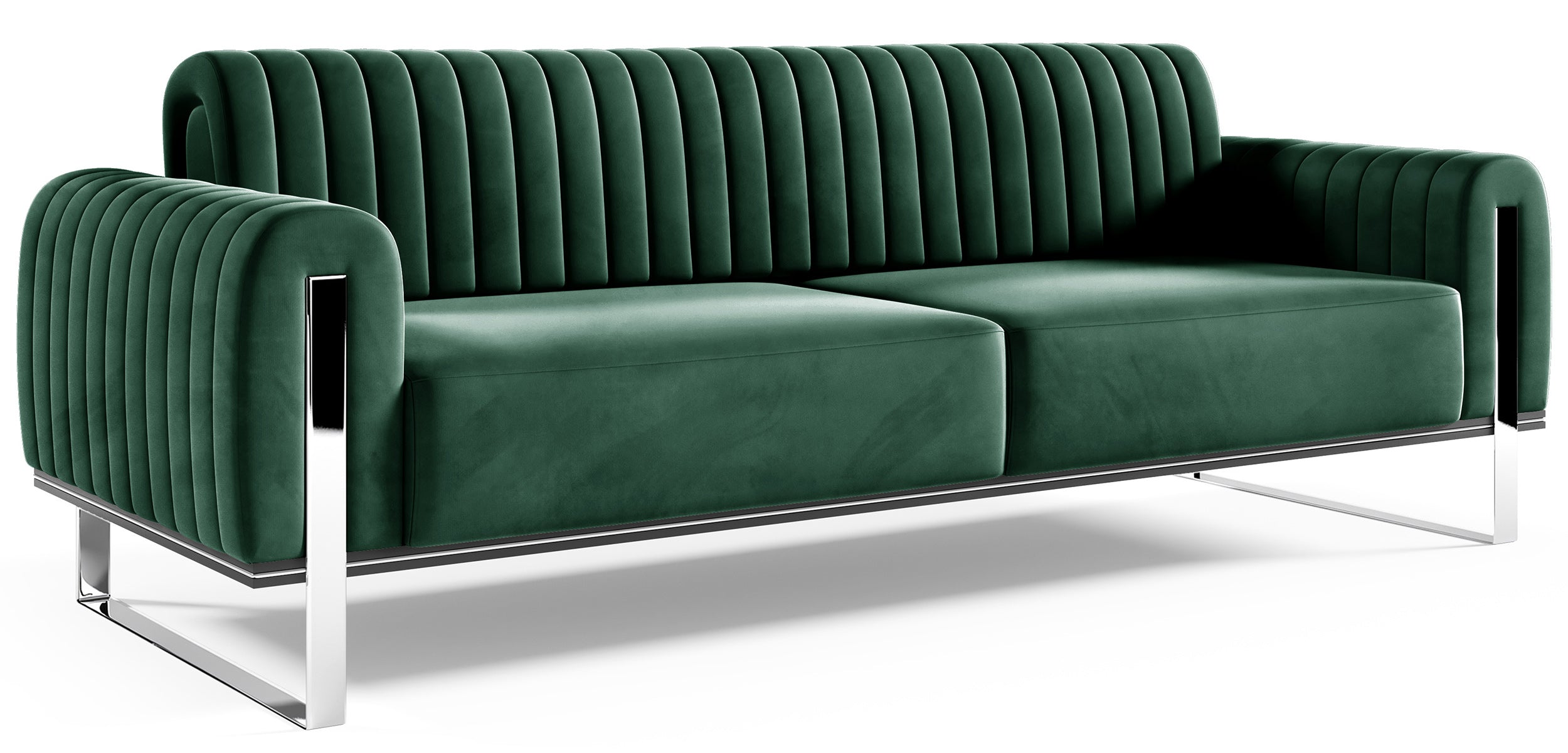 selsey-parissa-dreier-sofa-samt-gr-n-mit-chromf-en image 4