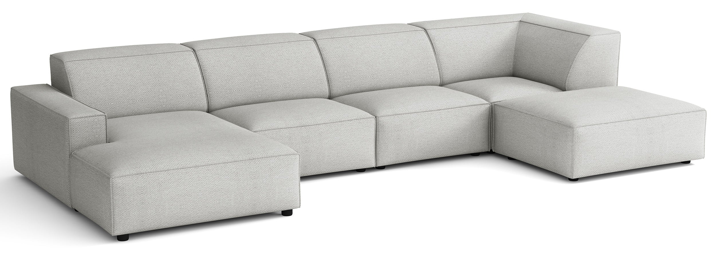 selsey-sellmo-gro-es-u-f-rmiges-modulares-ecksofa-mit-pouf-rechtsseitig-hellgrau image 3