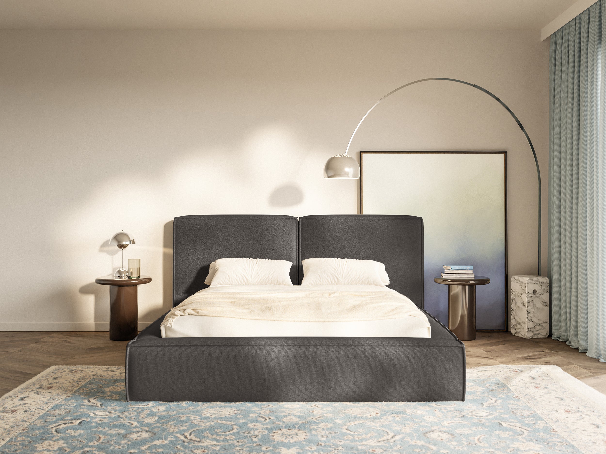 selsey-tilves-gepolstertes-bett-200x200-cm-mit-stauraum-metallrahmen-graphit-che image 3