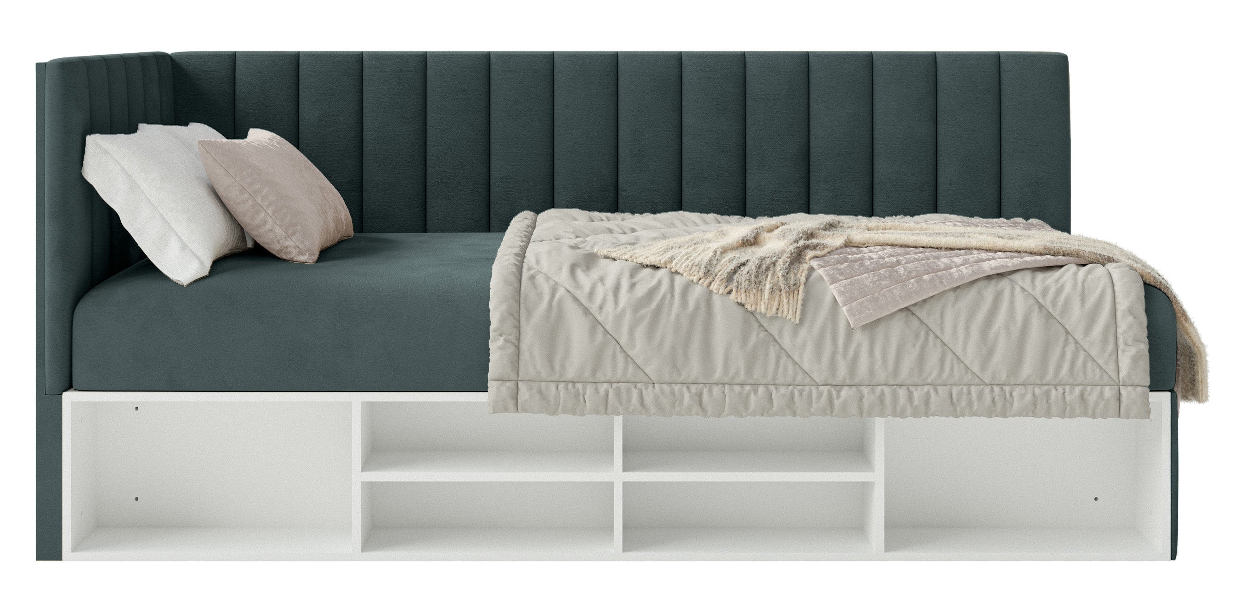 selsey-ventrio-jugendbett-90x200-cm-links-mit-stauraum-blau-grau-velours image 5