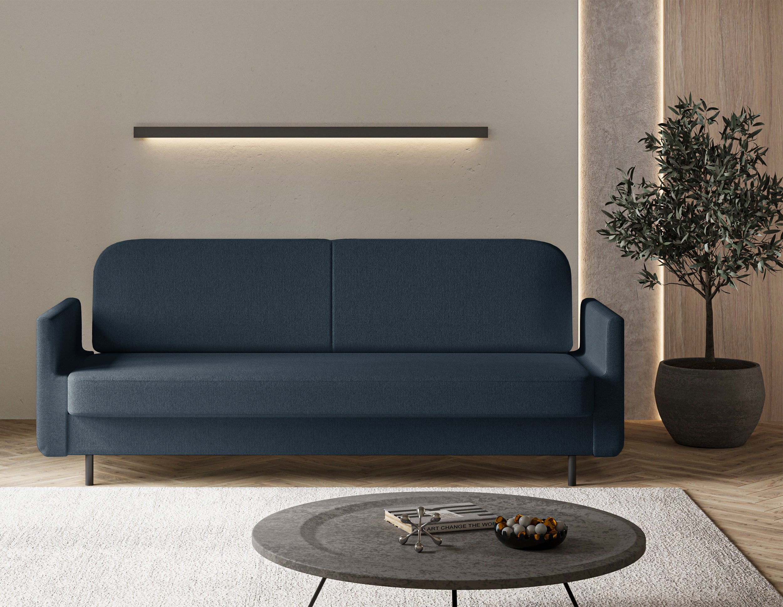 selsey-ovelio-dreisitziges-ausklappbares-sofa-mit-seitentasche-marineblauer-chen image 4