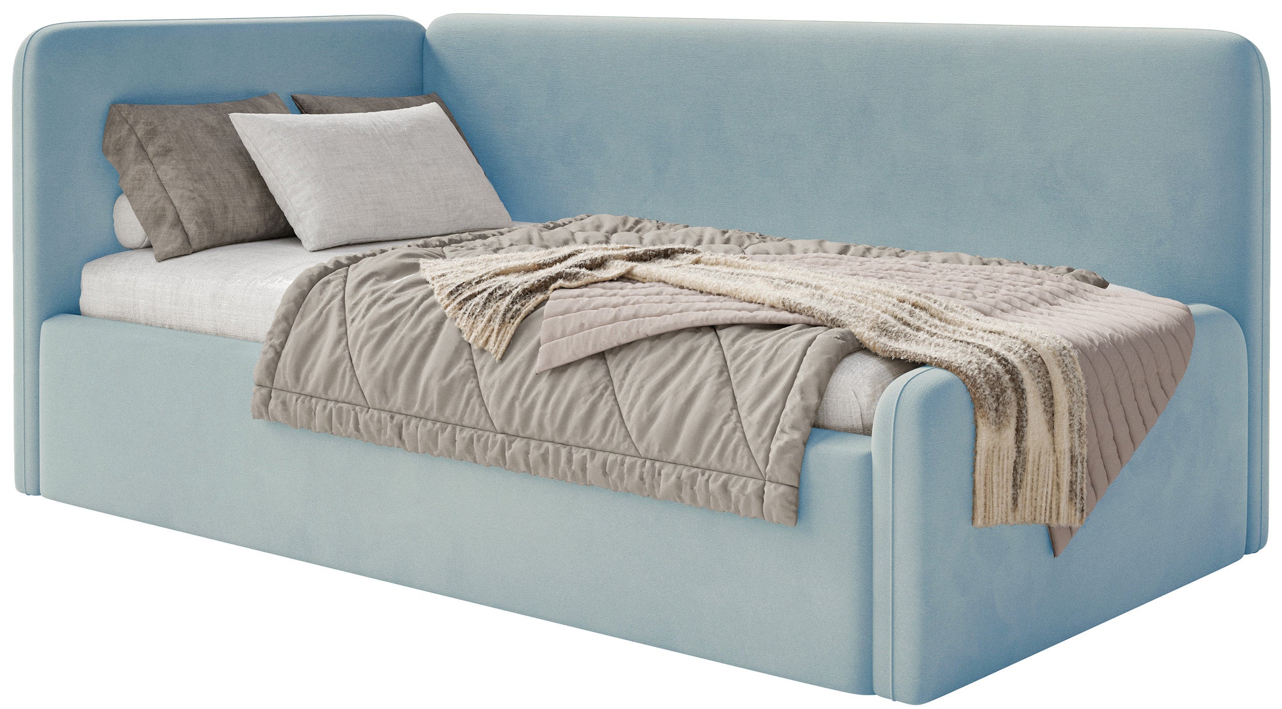 selsey-fanklo-jugendbett-90x200-cm-links-blau-samt-mit-matratze-und-stauraum image 8