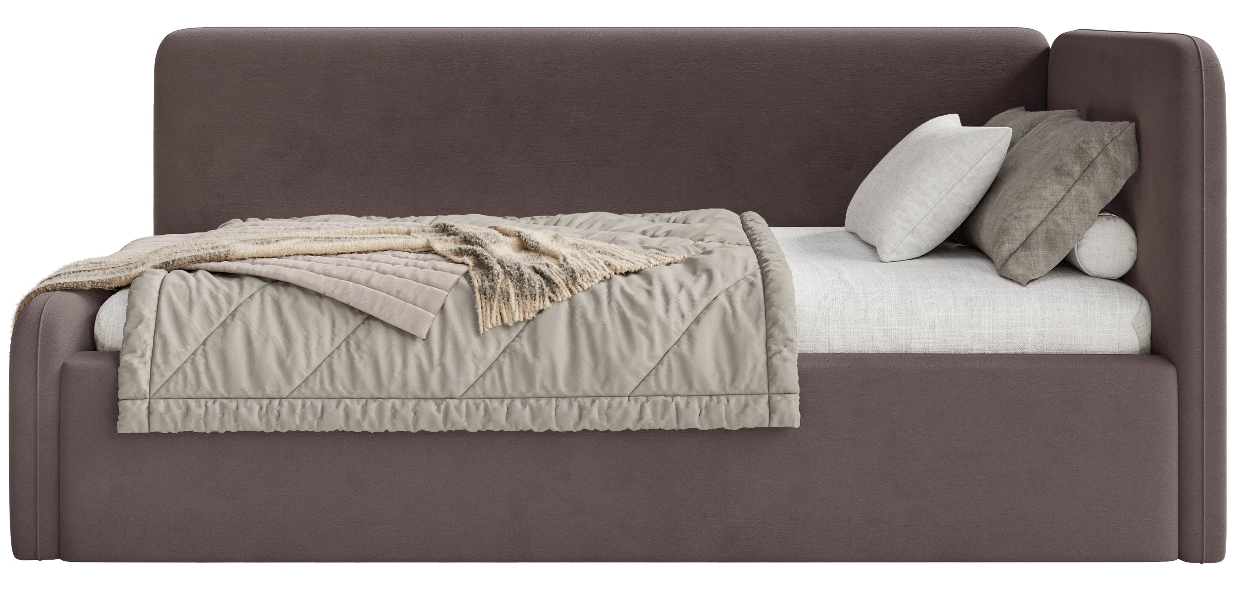 selsey-fanklo-jugendbett-90x200-cm-rechts-mit-stauraum-brauner-velours image 5