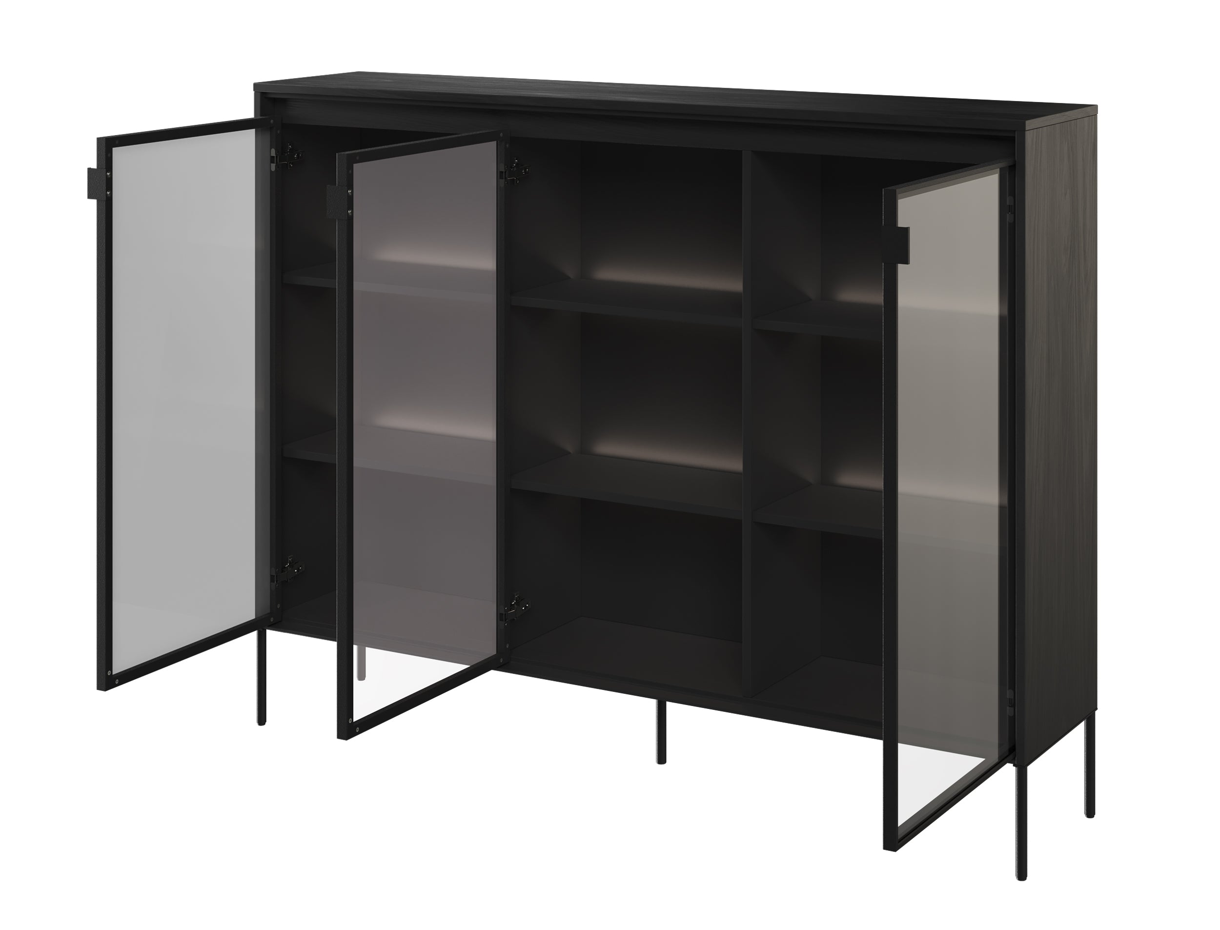 selsey-trend-dreht-renschrank-150-cm-mit-led-schwarz image 3