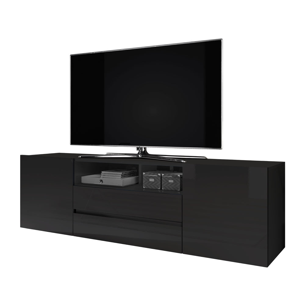 selsey-bros-tv-schrank-schwarz-matt-schwarz-gl-nzend image 1