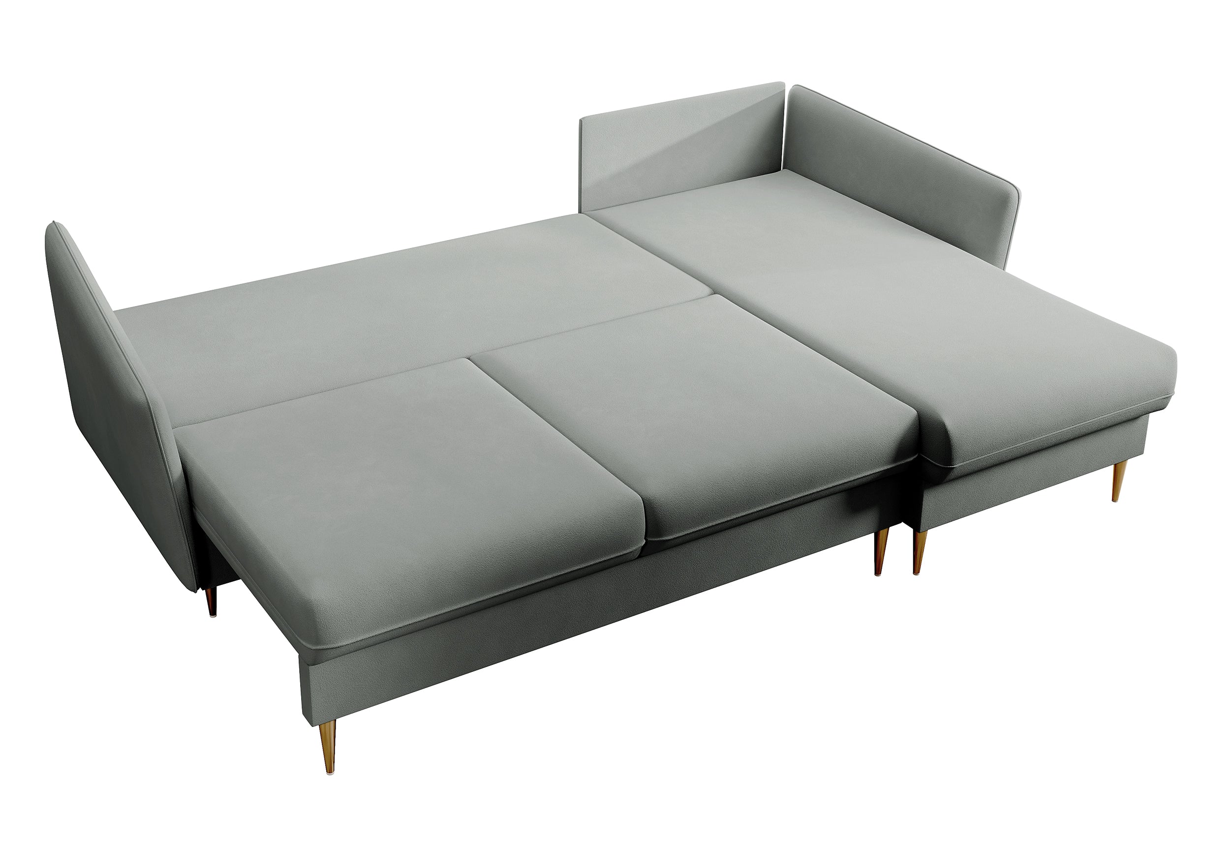 selsey-volio-ecksofa-mit-schlaffunktion-grauer-samt-wasserabweisend-goldene-bein image 6