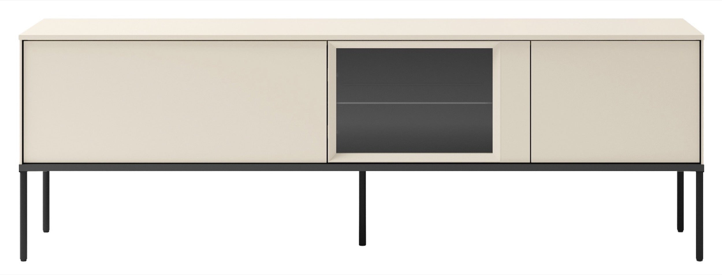 selsey-bellezo-tv-schrank-mit-led-vitrine-166-cm-cremefarben image 5