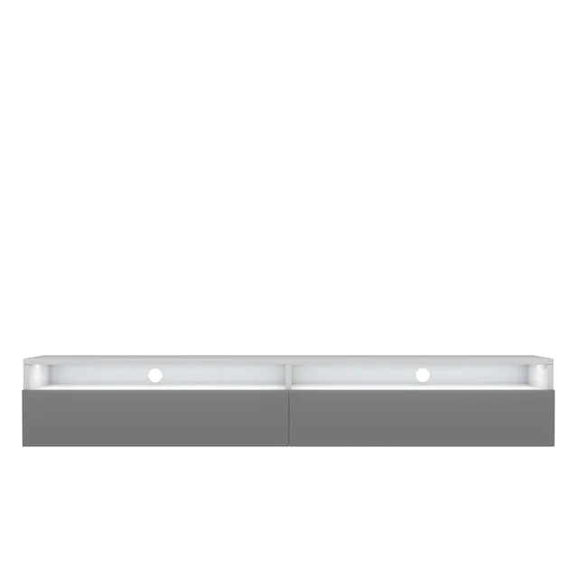 selsey-rednaw-tv-schrank-180-cm-wei-matt-grau-hochglanz-mit-beleuchtung image 1