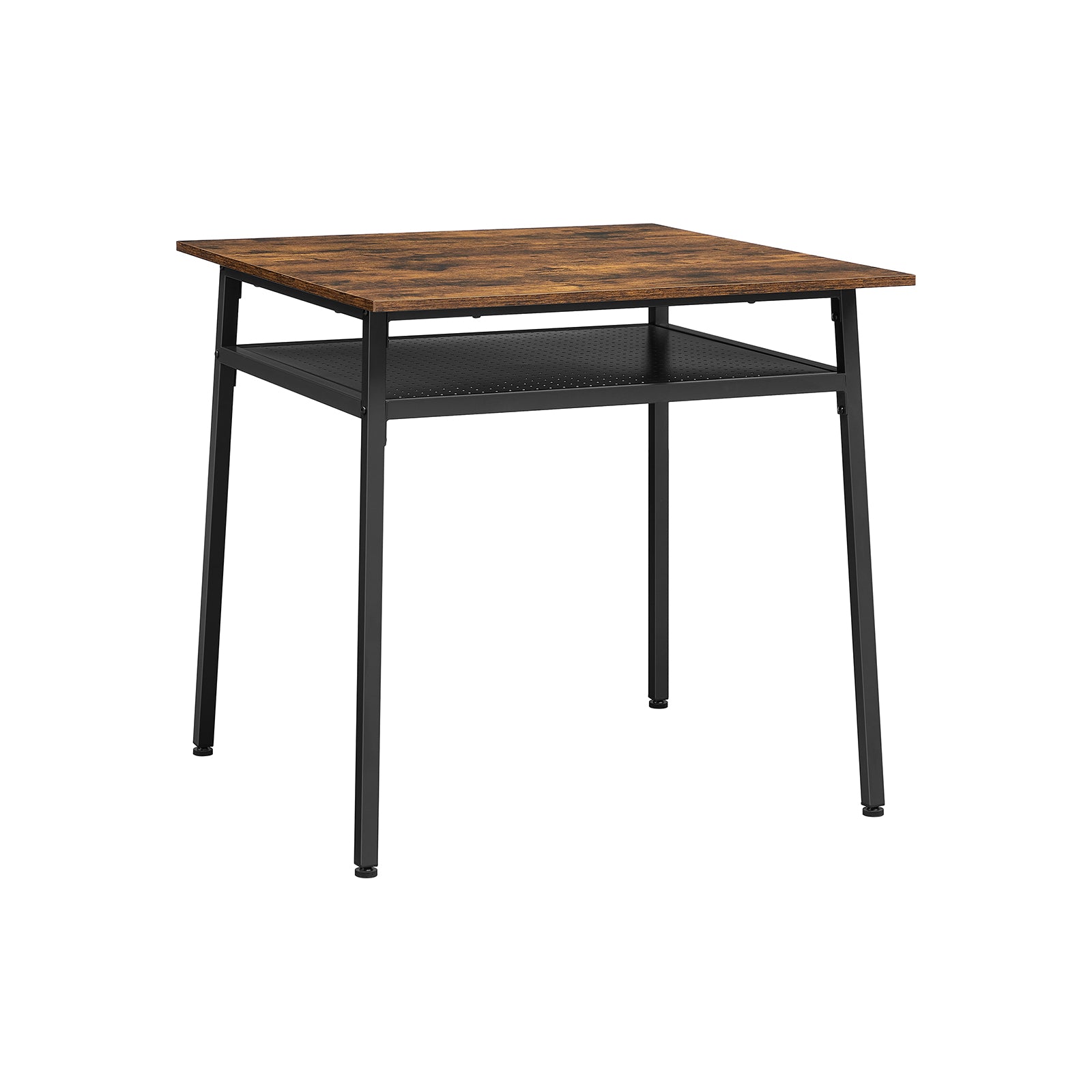 vasagle-esstisch-im-industrie-design-vintagebraun-schwarz-mit-offenem-fach image 1
