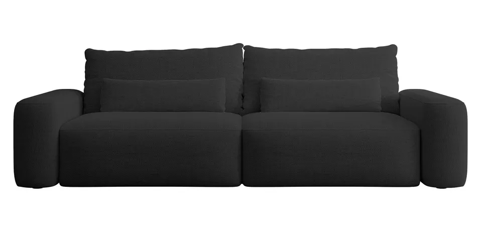 selsey-carnos-dreisitziges-ausklappbares-sofa-schwarz-hydrophobes-chenille-schwa image 1