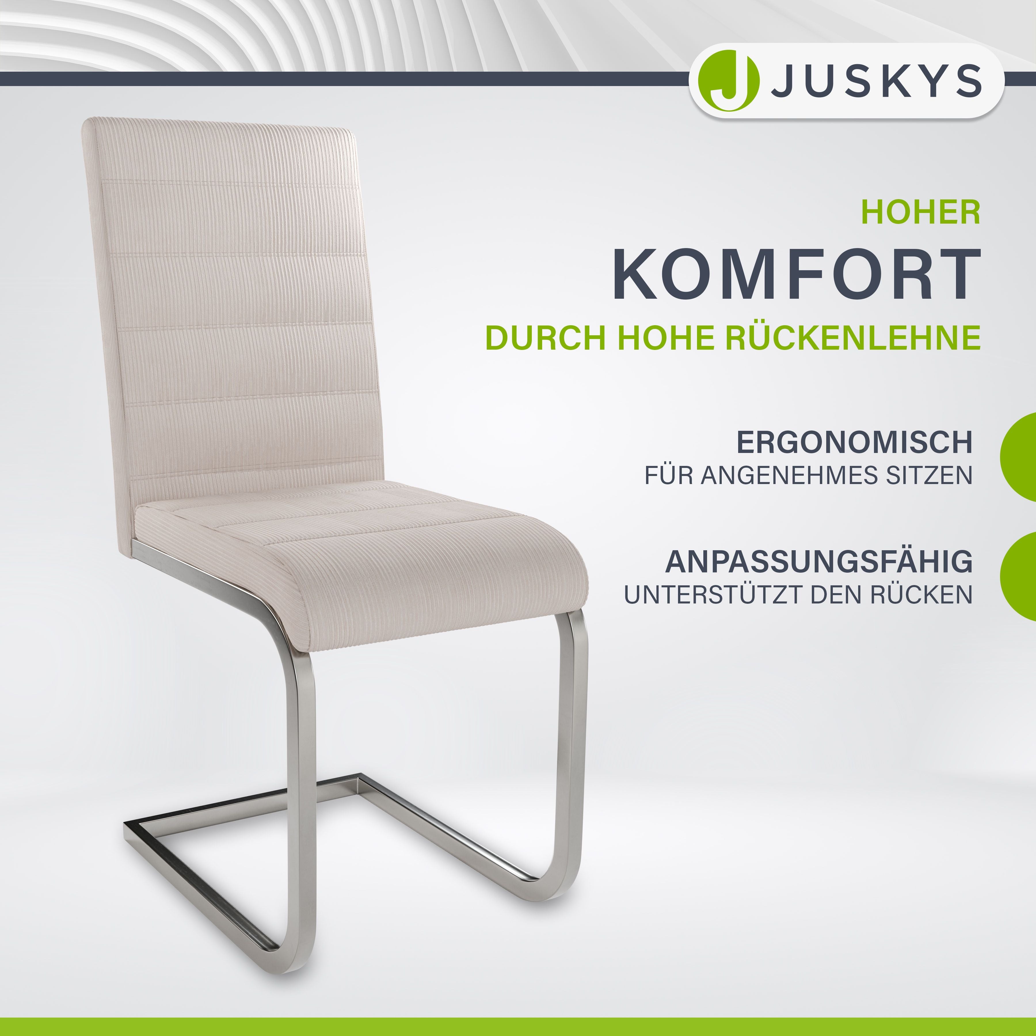 juskys-freischwinger-stuhl-vegas-mit-cord-2er-set image 4