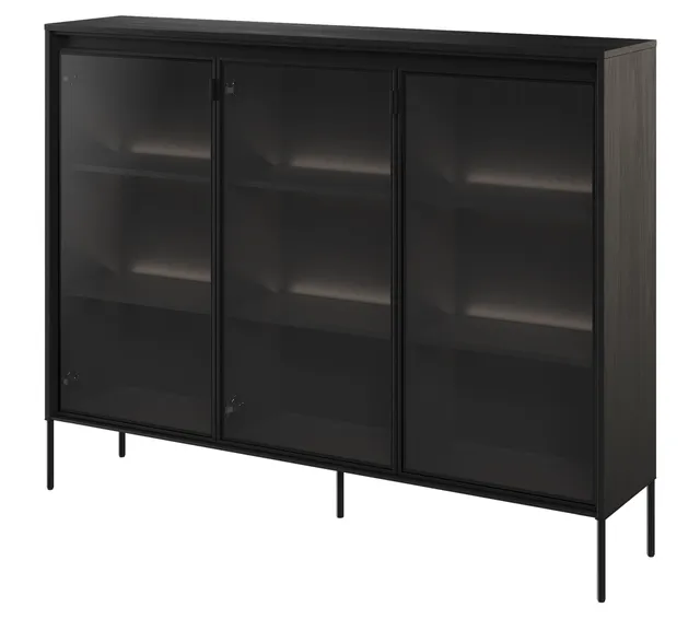 selsey-trend-dreht-renschrank-150-cm-mit-led-schwarz image 1