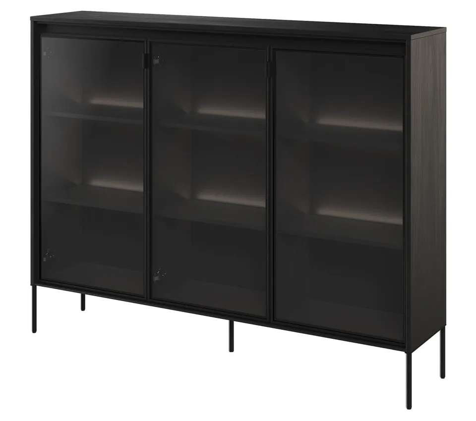 selsey-trend-dreht-renschrank-150-cm-mit-led-schwarz image 1