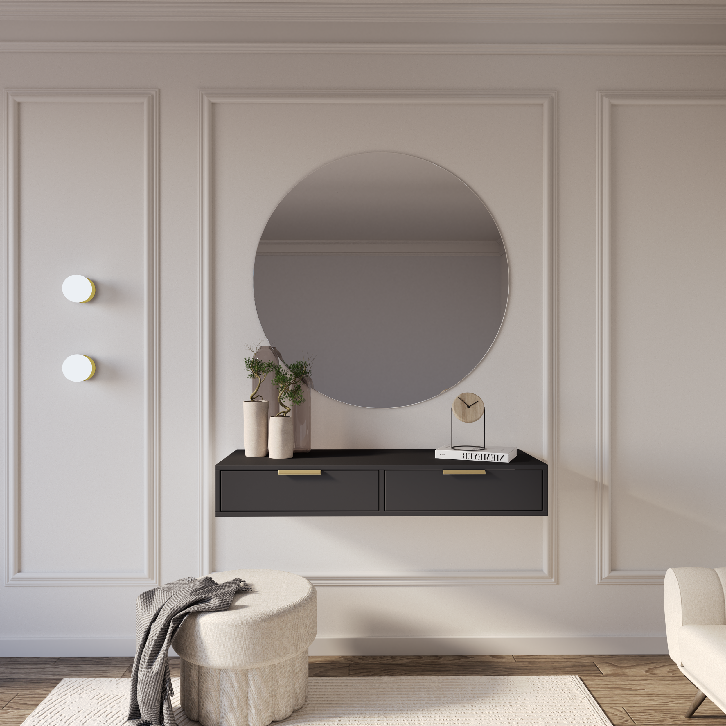 selsey-vena-toilettentisch-mit-zwei-schubladen-110-cm-schwarz-h-ngend image 2