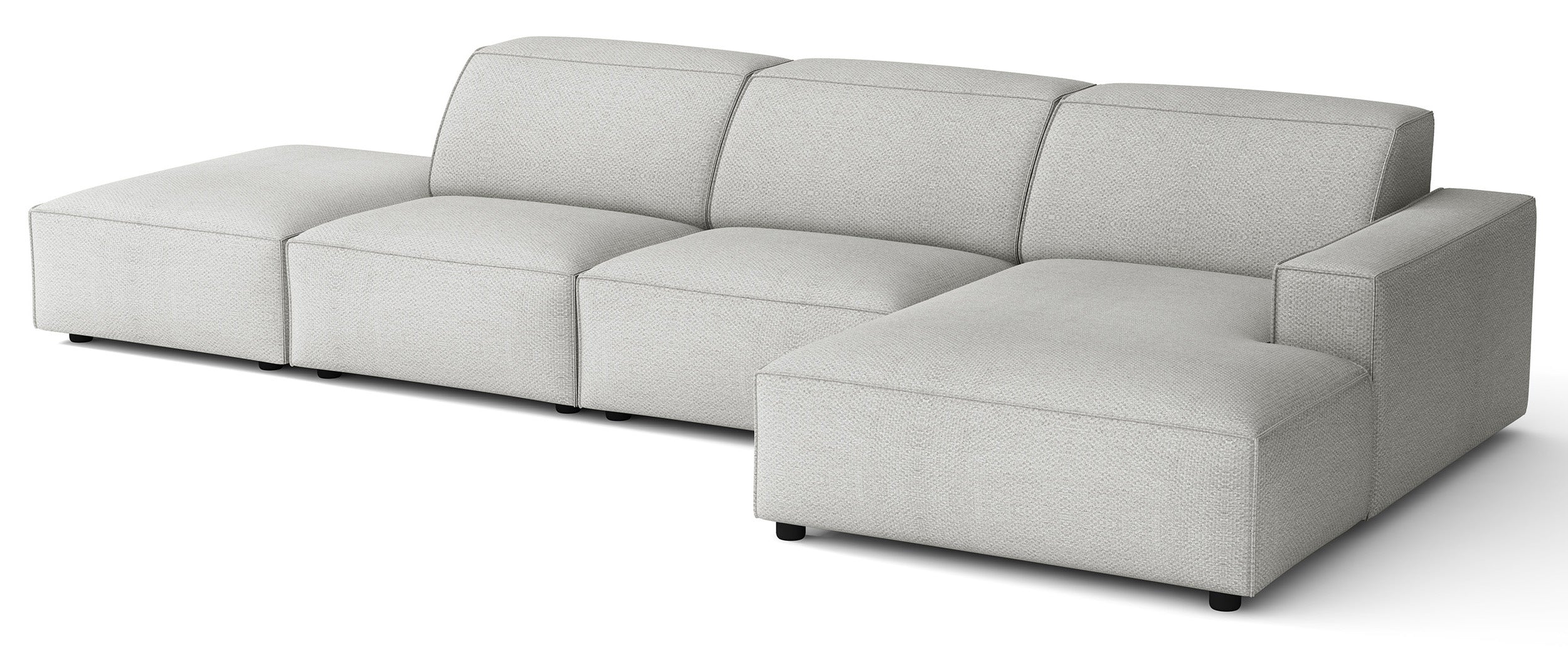selsey-sellmo-modulares-ecksofa-l-rechts-hellgrau-chenille-mit-pouf image 3