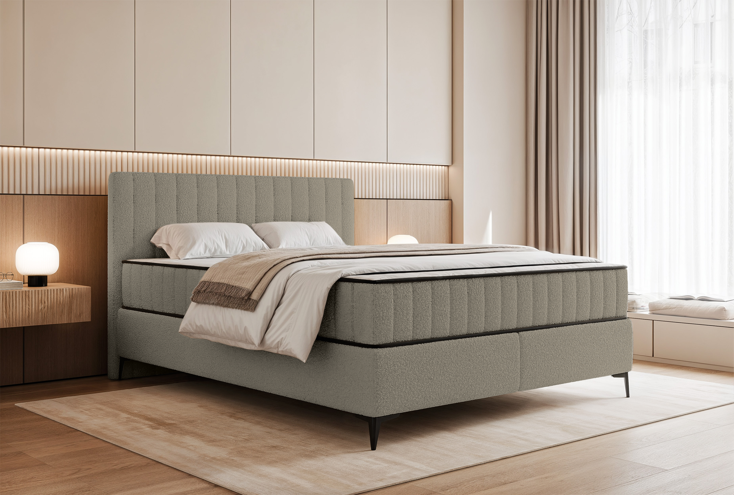 selsey-mufasso-kontinentalbett-180x200-cm-dunkelbeige-boucl-mit-stauraum image 2