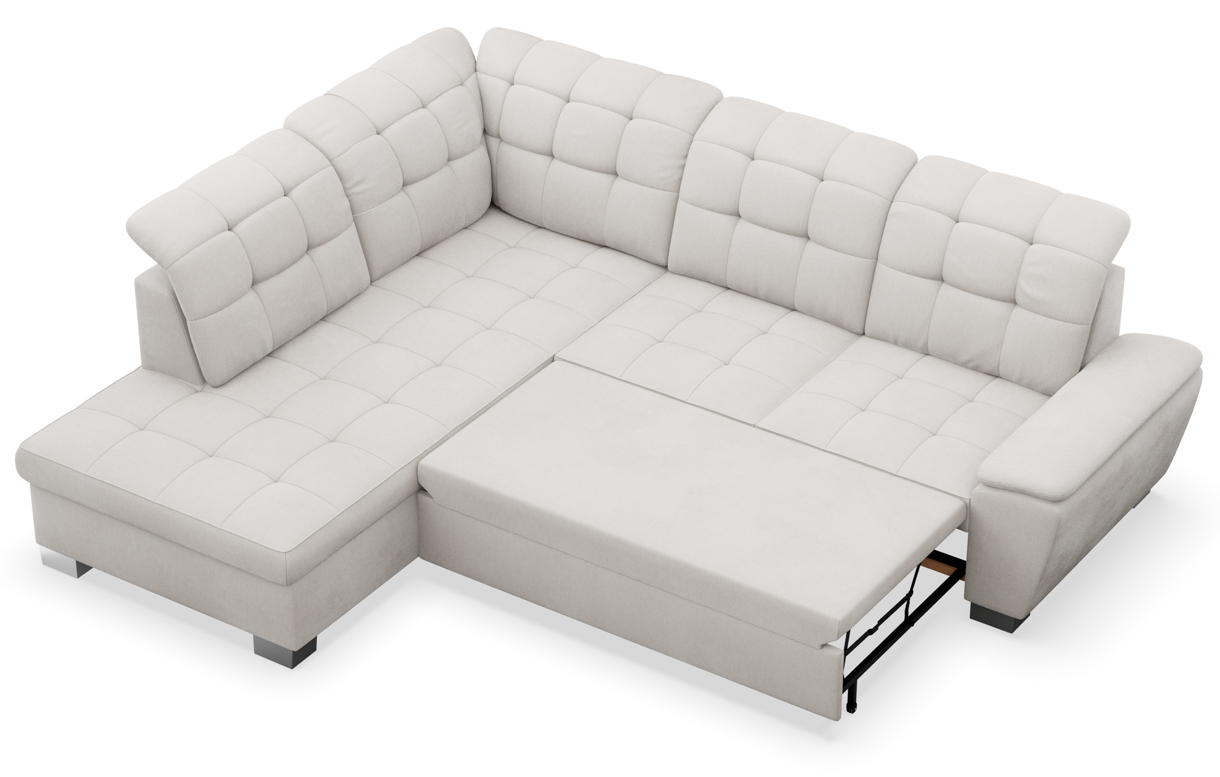 selsey-jamaal-ecksofa-mit-schlaffunktion-links-l-form-cremefarbenes-geflecht-mit image 5