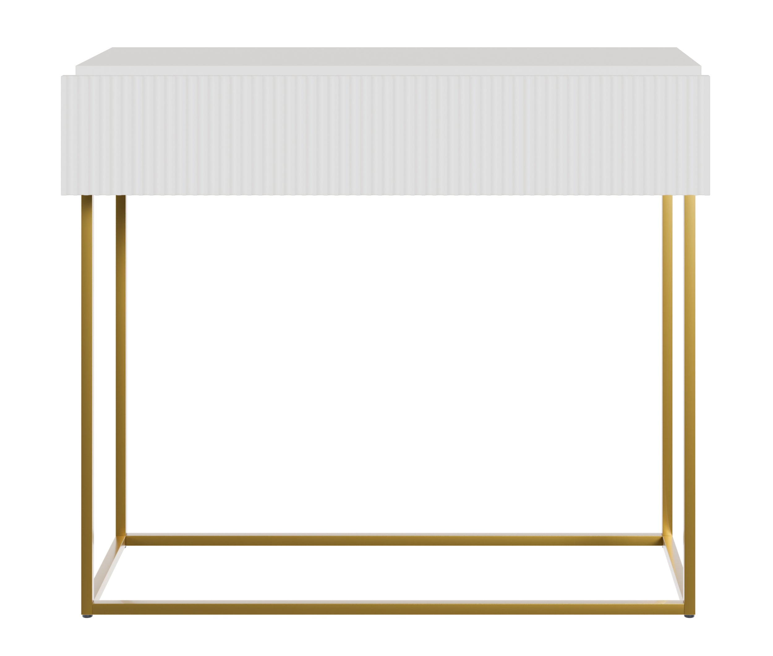 selsey-veldio-konsole-90-cm-mit-gefr-ster-front-und-schublade-wei-mit-goldenen-b image 3