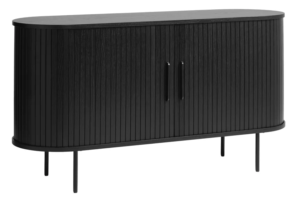 selsey-gativel-kommode-140x76-cm-lamellen-eiche-schwarz image 1