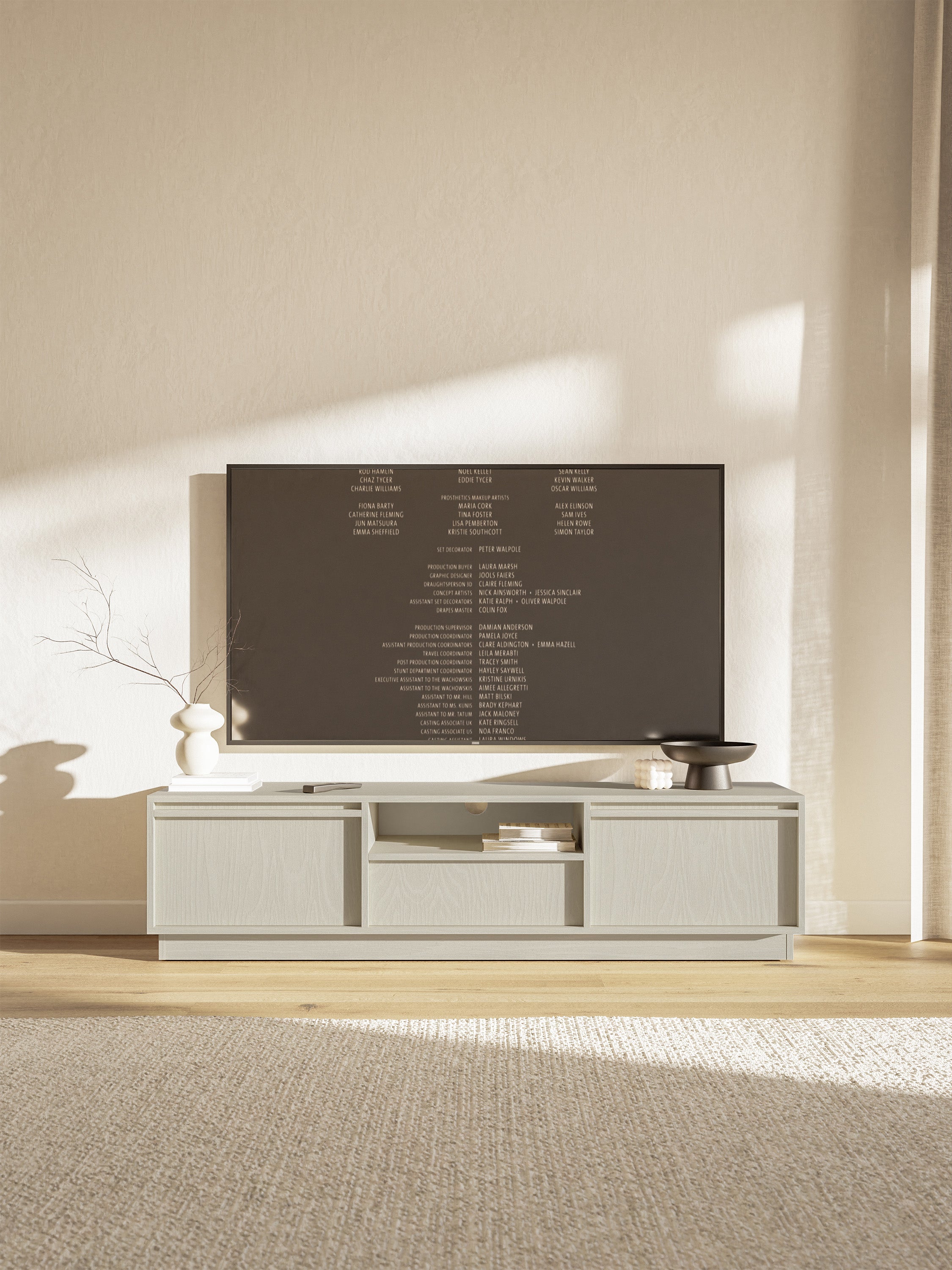 selsey-evo-tv-lowboard-rtv-kommode-154-cm-sandbeige-mit-schublade image 2