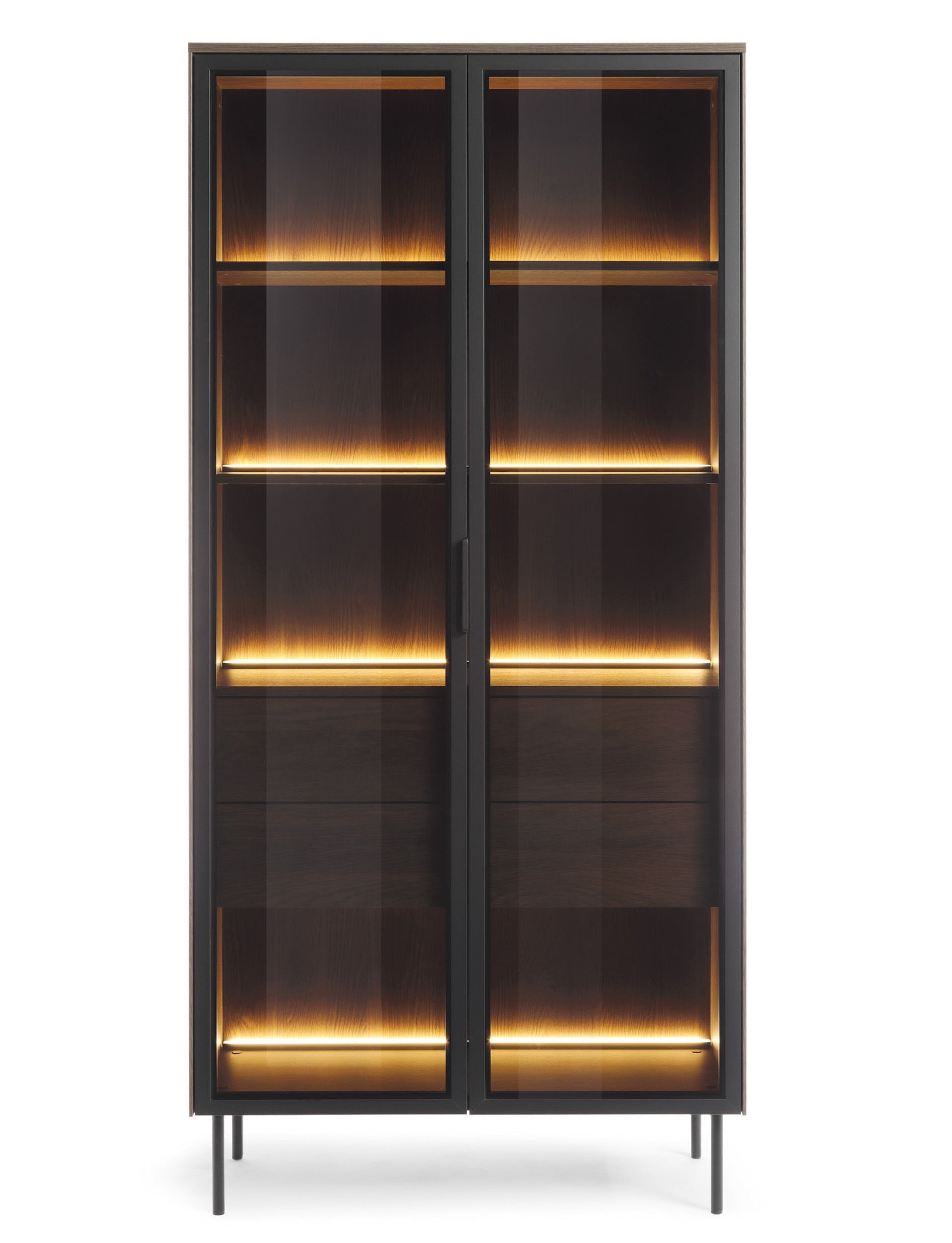 selsey-lumi-glast-r-vitrine-91-cm-eiche-dunin-mit-schubladen-und-beleuchtung image 6